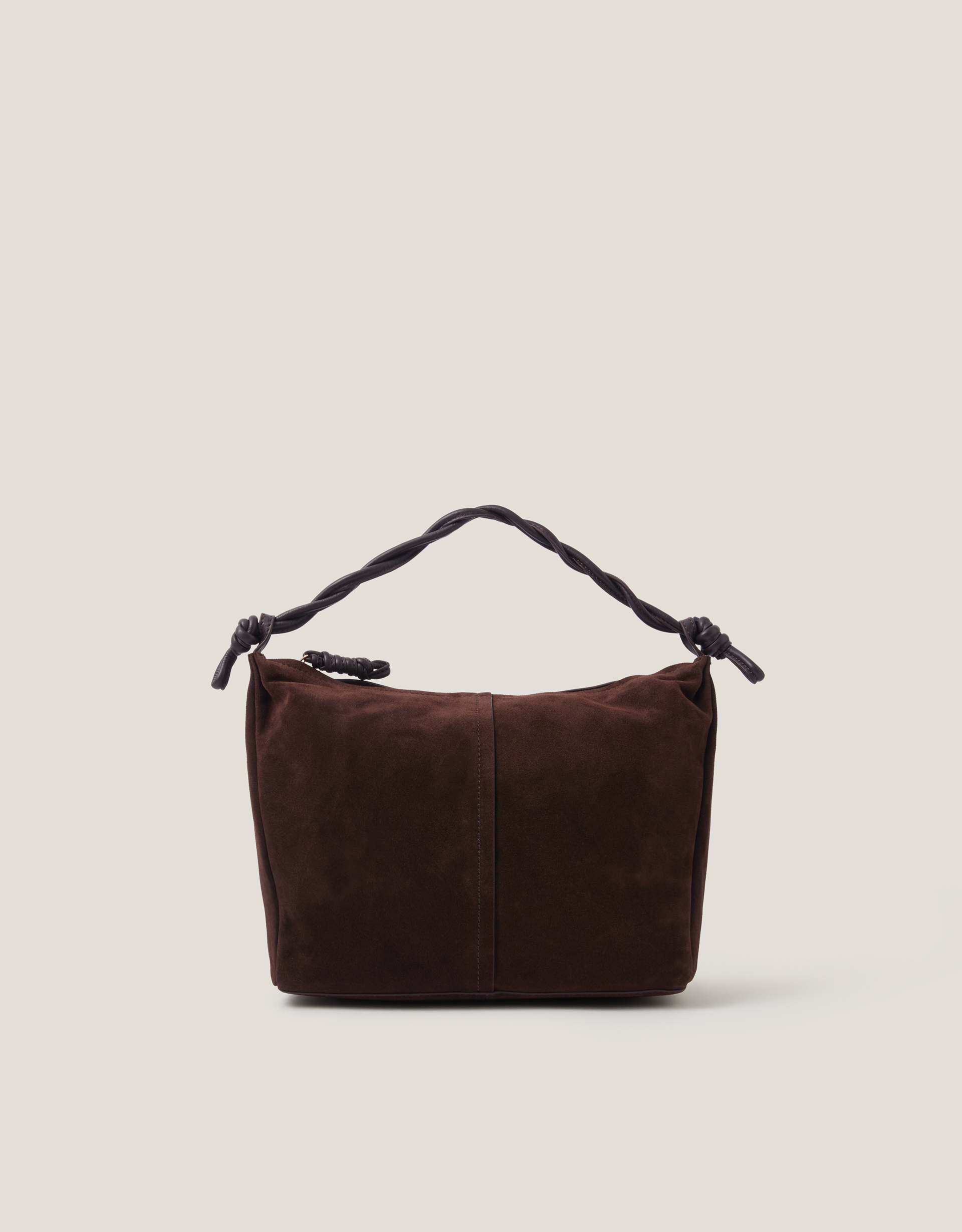 Beth Twist Handle Suede Bag Beth Twist Handle Suede Bag