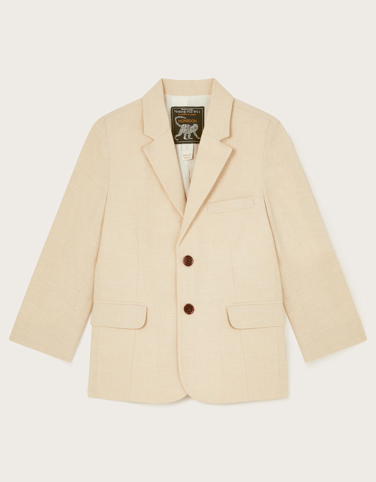 Smart Pocket Detail Blazer Natural Smart Pocket Detail Blazer Natural