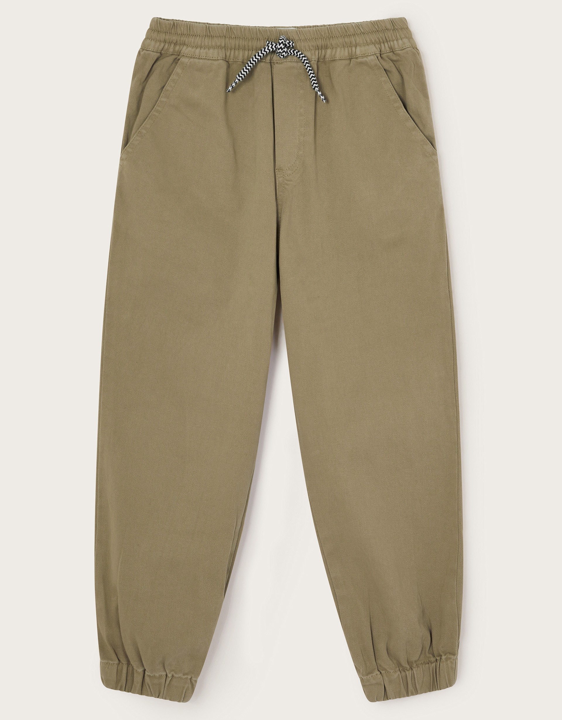 Pull-On Cuffed Trousers Natural Pull-On Cuffed Trousers Natural