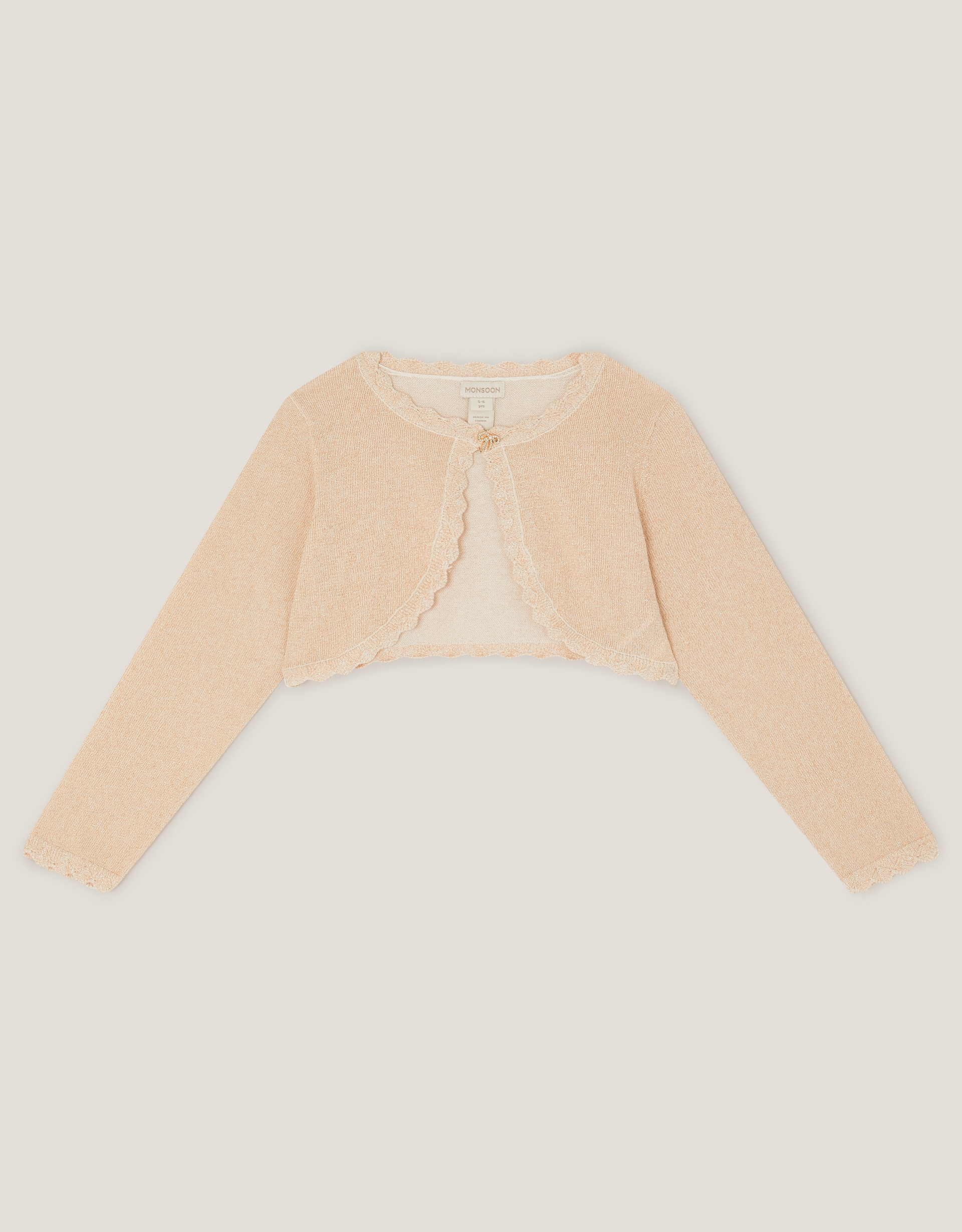 Maeve Bow Button Cardigan Gold Maeve Bow Button Cardigan Gold