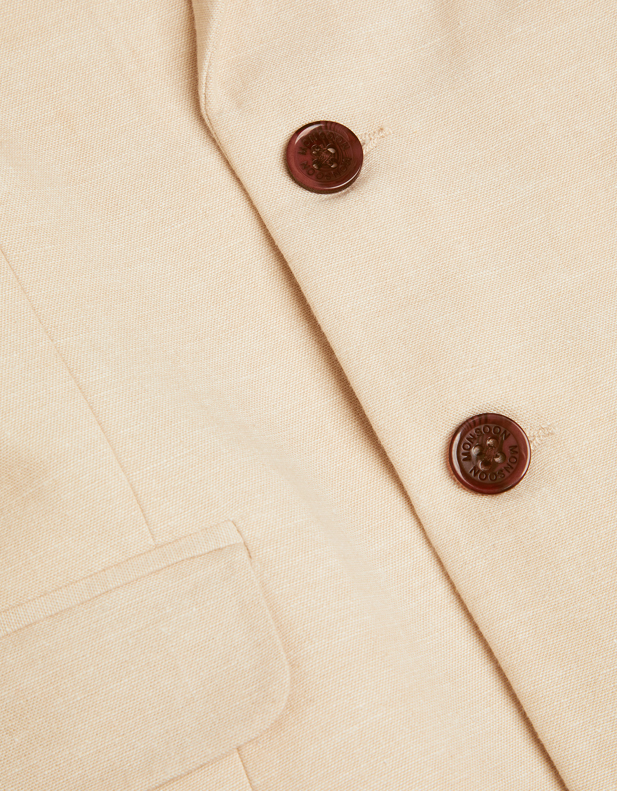 Smart Pocket Detail Blazer Natural Smart Pocket Detail Blazer Natural