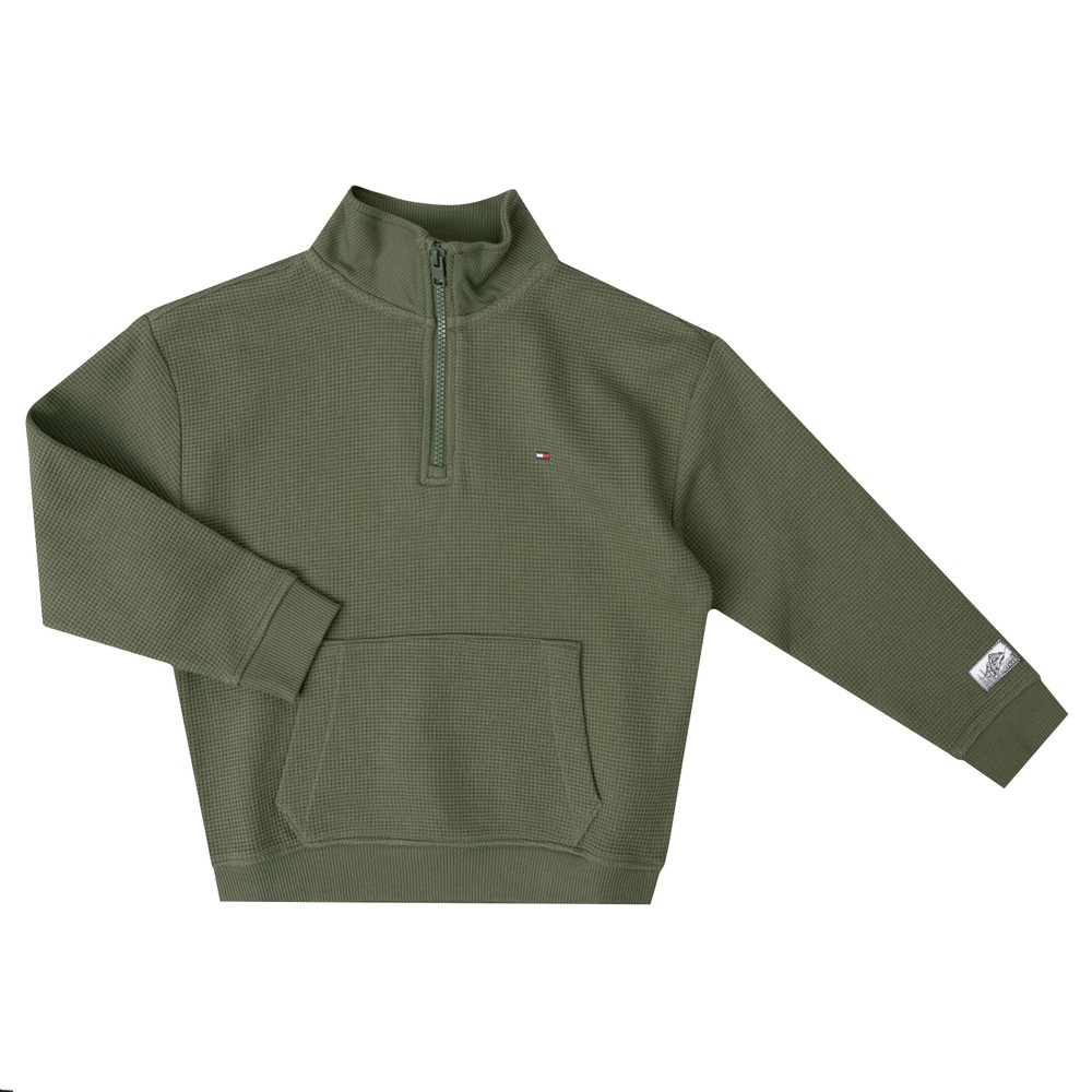 Texture Half Zip Sweatshirt