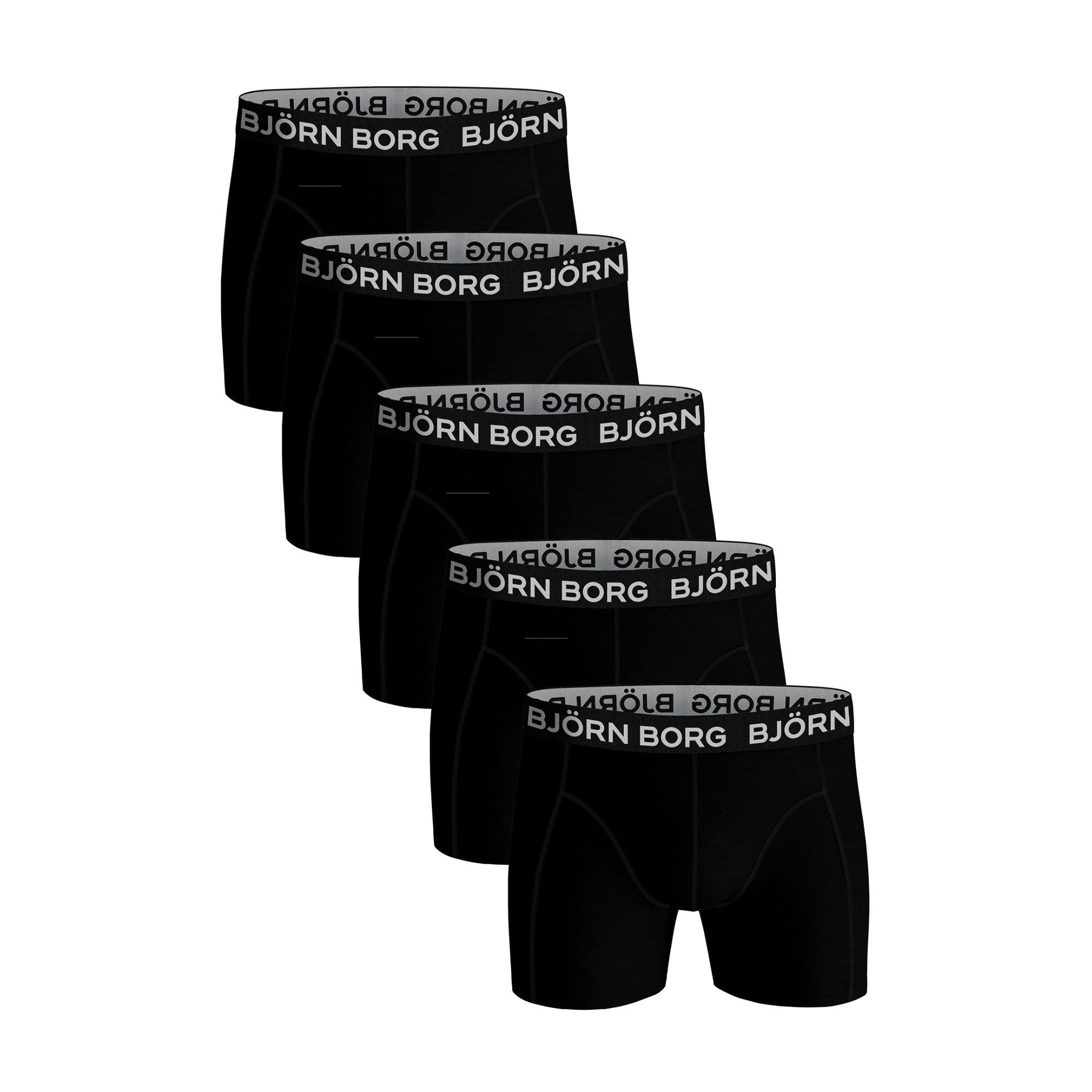 Pack Mens Breathable Cotton Boxer Shorts Designer – S Black