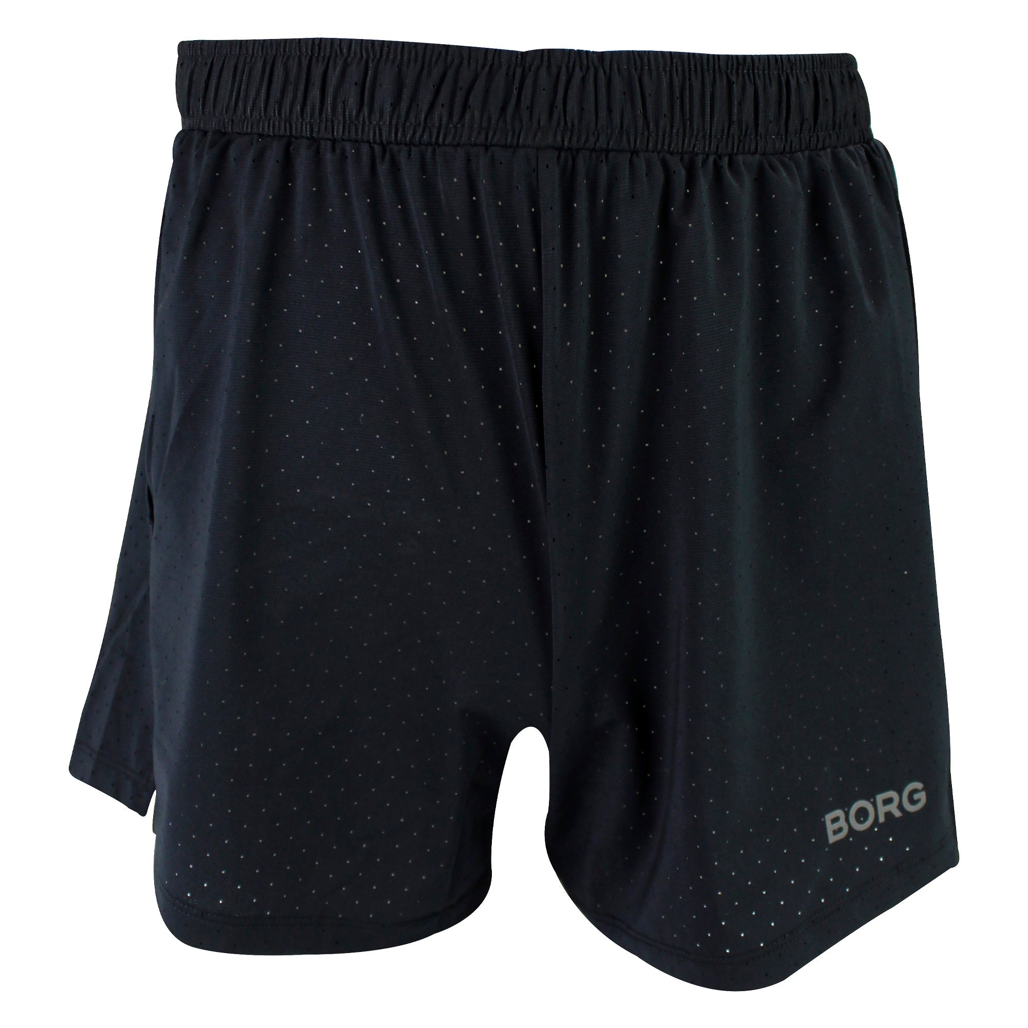 Running Breathable and Lightweight Perforated Sport Shorts for Men – L Black Running Breathable and Lightweight Perforated Sport Shorts for Men – L Black