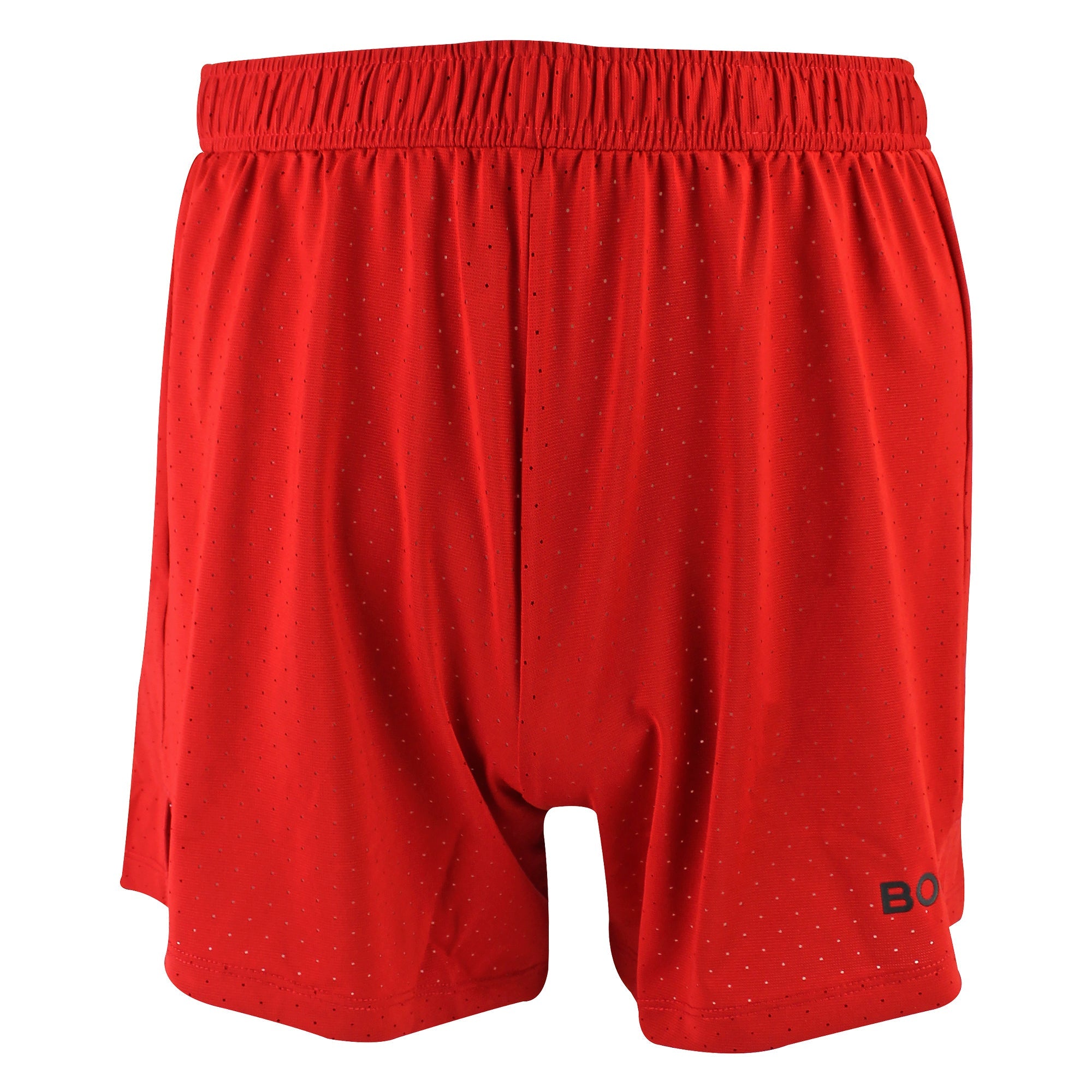Running Breathable and Lightweight Perforated Sport Shorts for Men – S Red