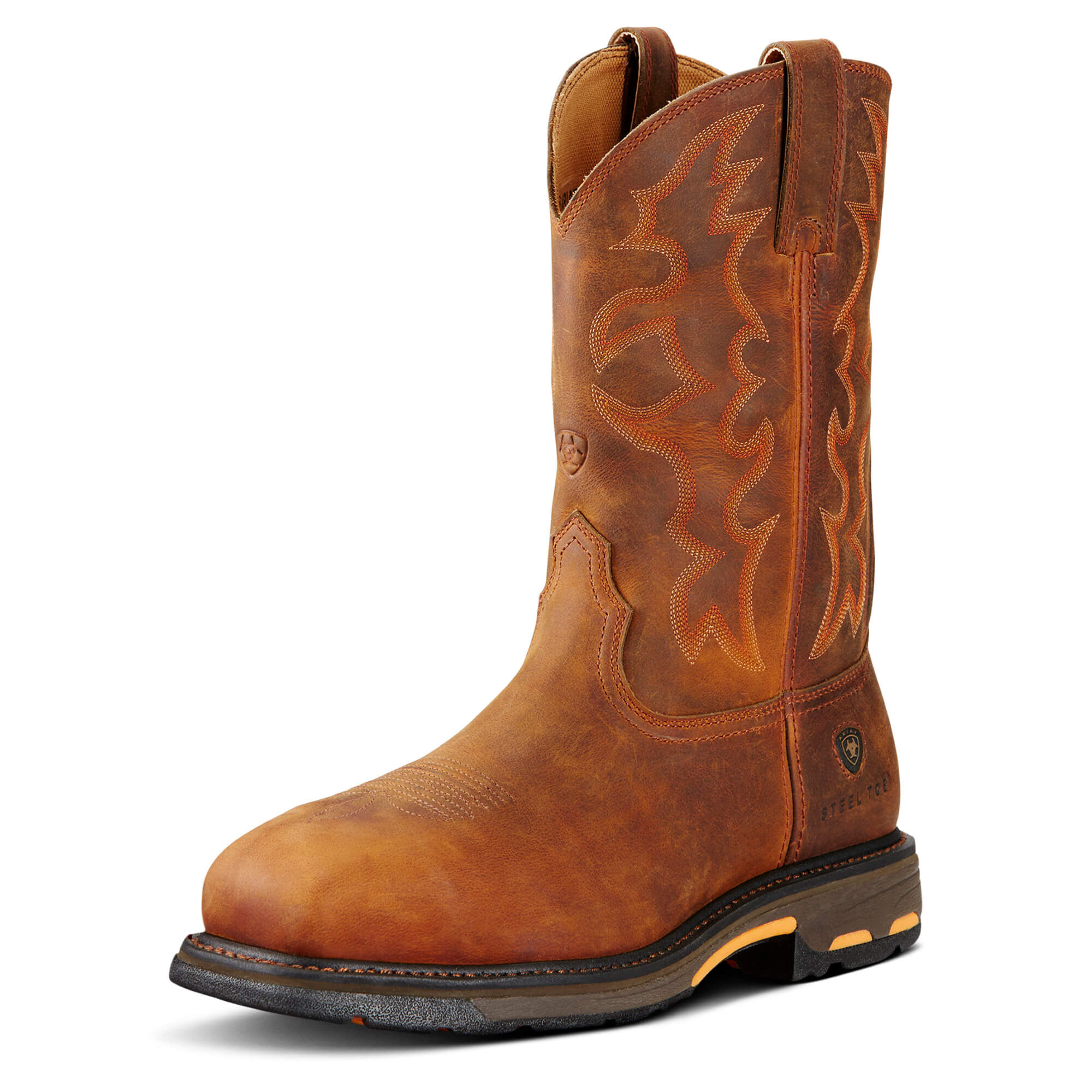 Men’s WorkHog Wide Square Toe Steel Work Boots in Toast Leather, EE Wide Width, Size , by Ariat Men’s WorkHog Wide Square Toe Steel Work Boots in Toast Leather, EE Wide Width, Size , by Ariat