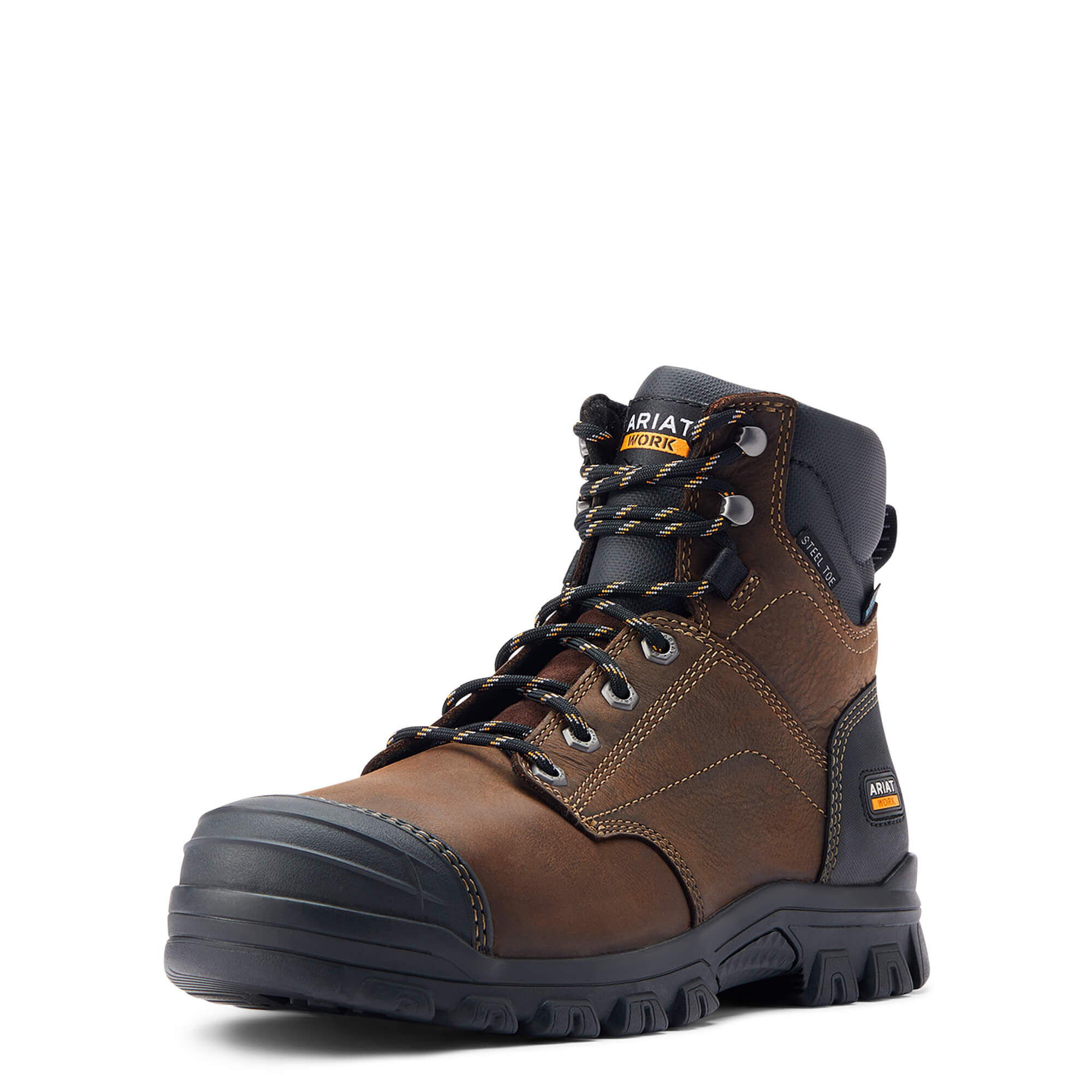 Men’s Treadfast ” Waterproof Steel Toe Work Boots in Dark Brown, D Medium Width, Size , by Ariat