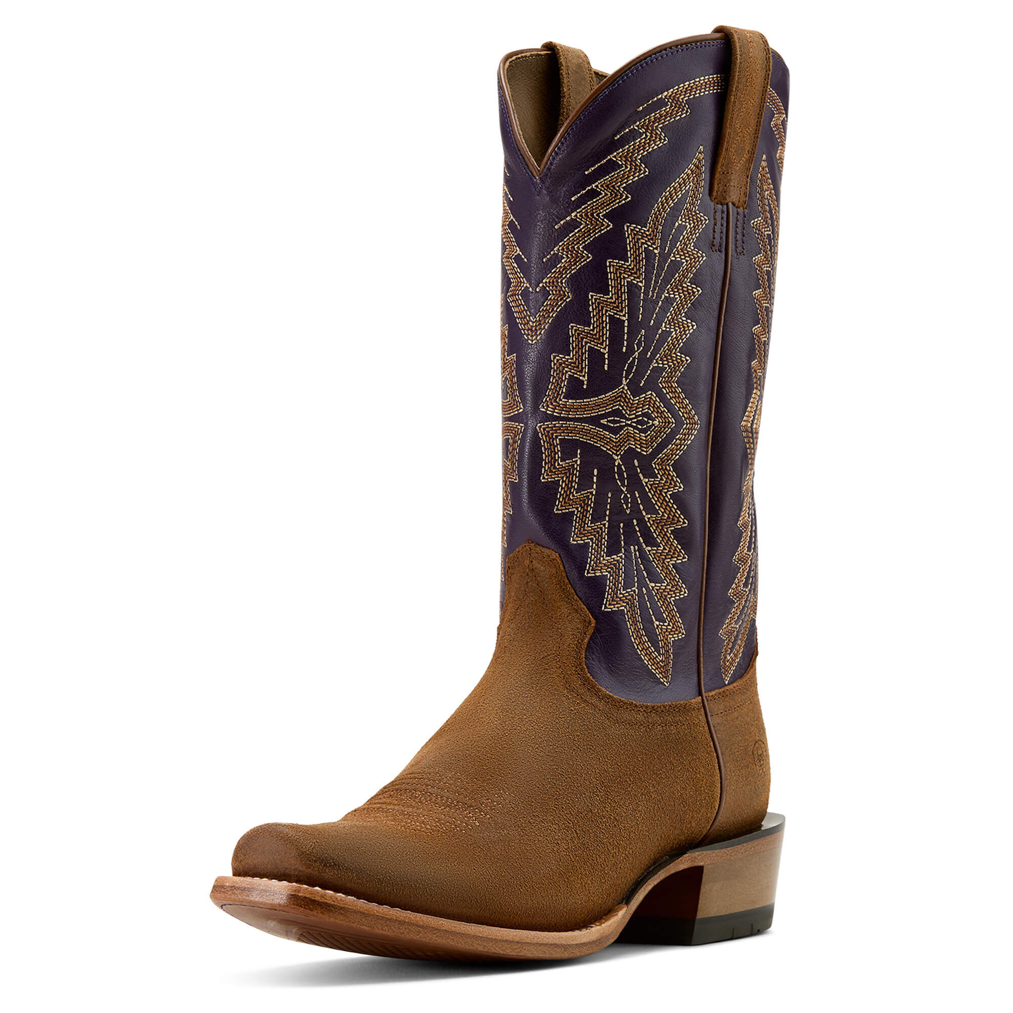 Men’s Futurity Showman Western Boots in Foothill Brown Roughout Violet, D Medium Width, Size , by Ariat