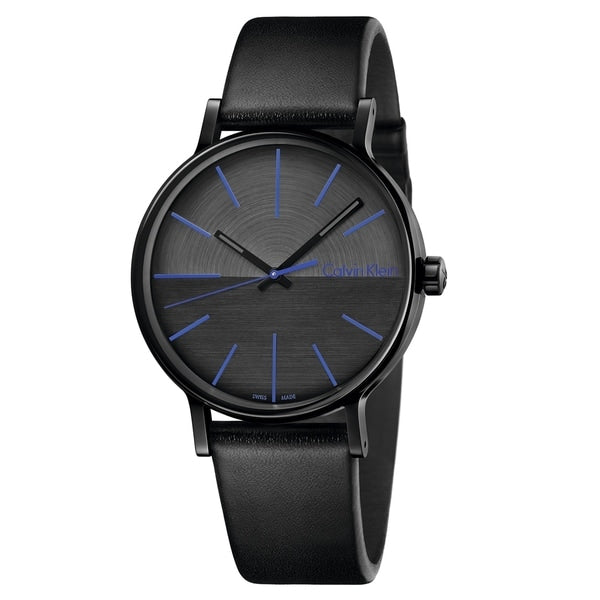 Calvin Klein Boost Men’s Watch Blue Stick Index, Black PVD Stainless Steel Case