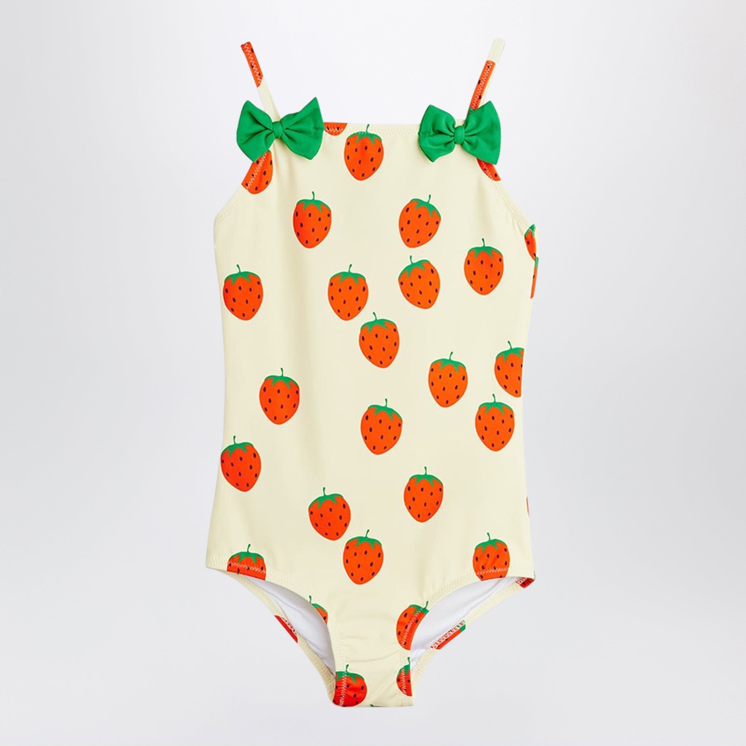 Swim shorts with strawberry print