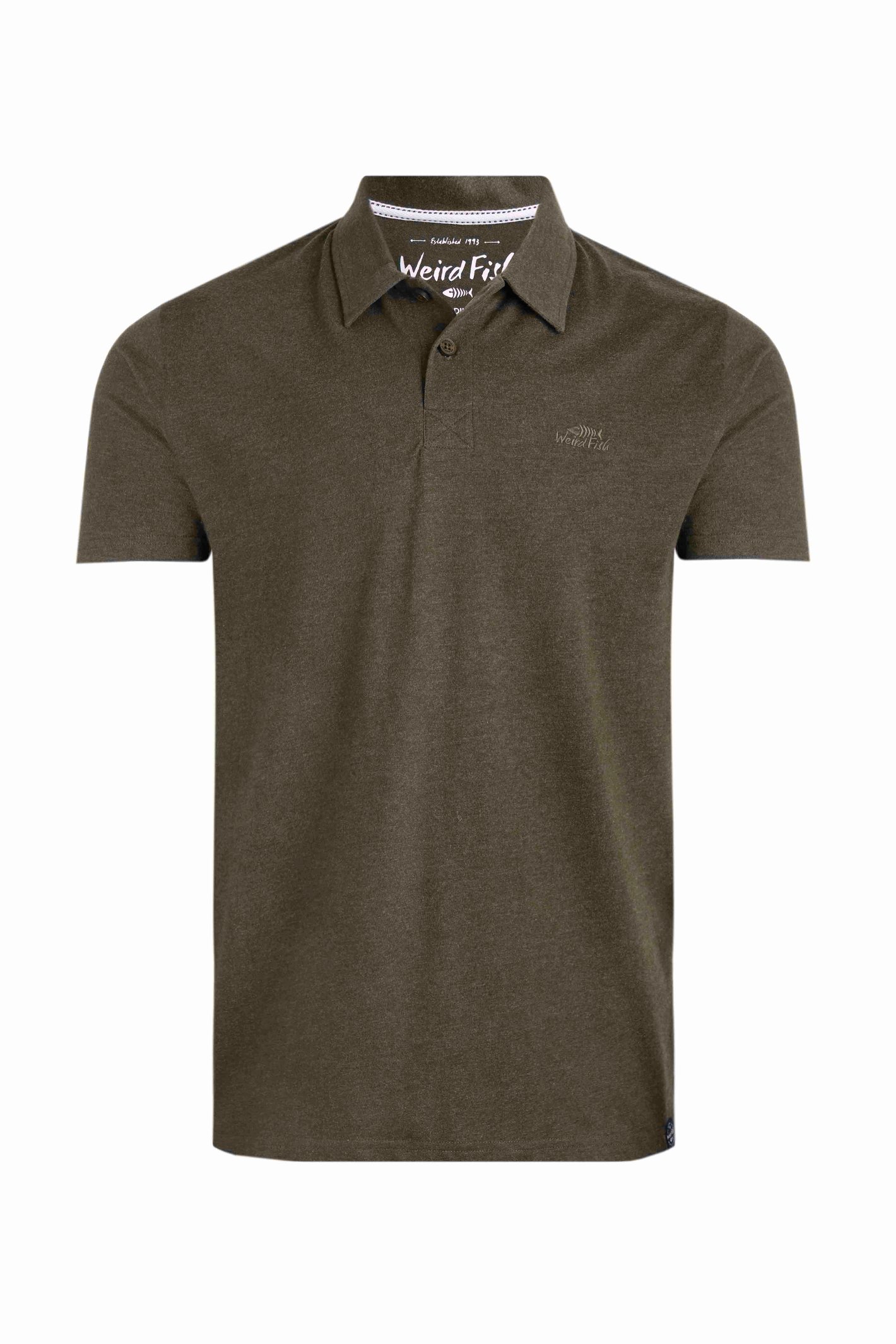Weird Fish Jetstream Polo Shirt Dark Olive Size Weird Fish Jetstream Polo Shirt Dark Olive Size