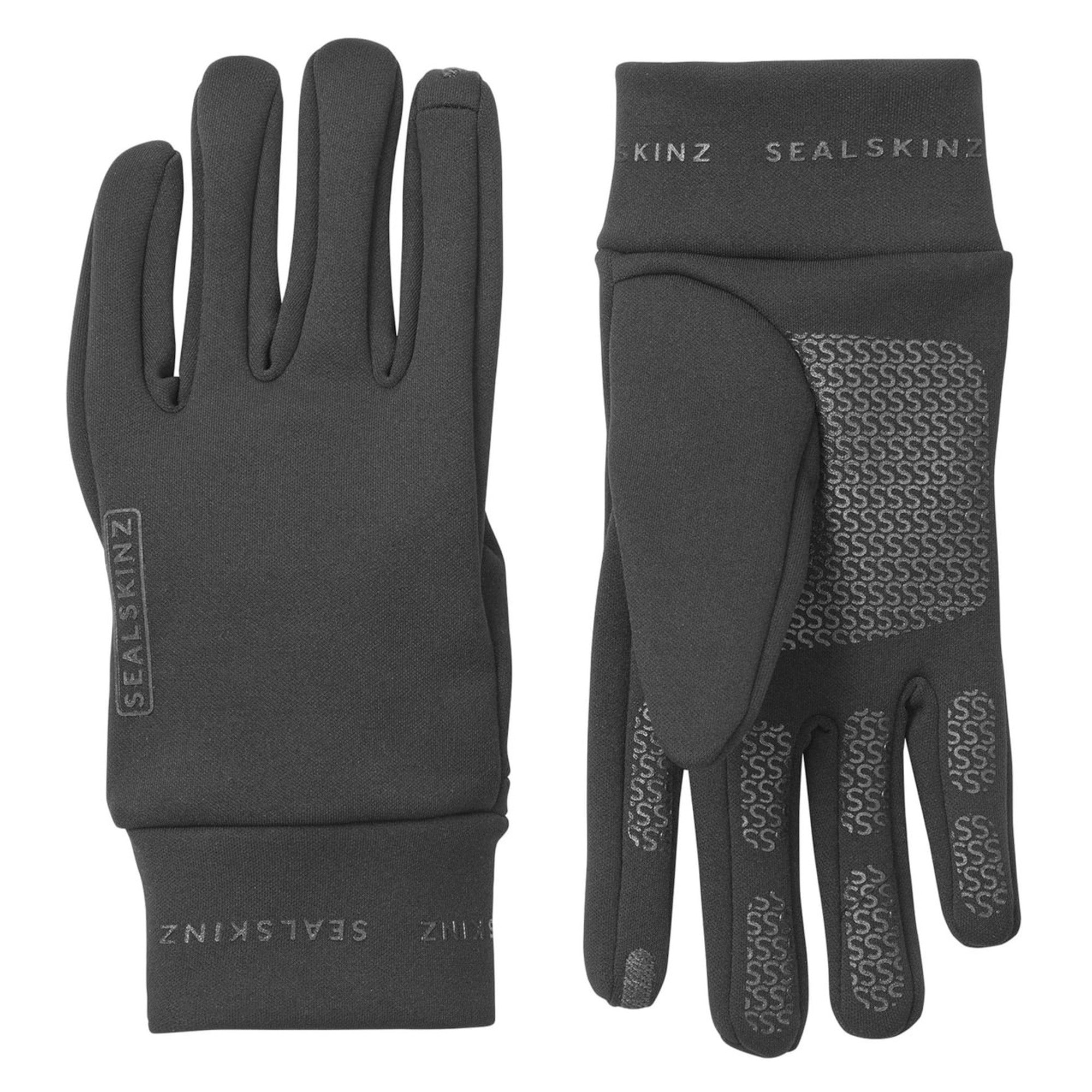 Mens Water Repellent Nano Fleece Gloves – Black Mens Water Repellent Nano Fleece Gloves – Black