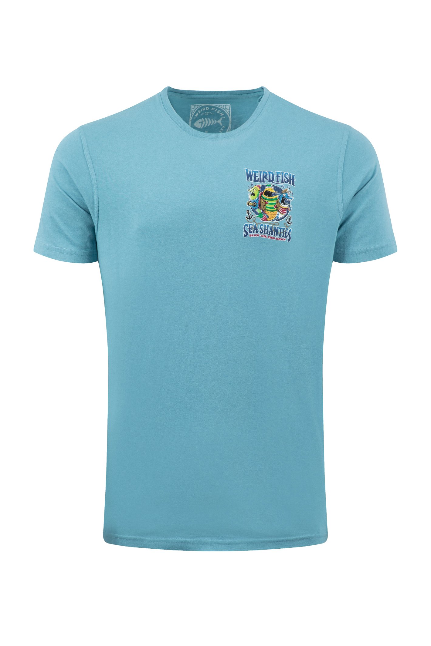 Weird Fish Sea Shanties Back Print Artist Shirt Smoked Blue Size Weird Fish Sea Shanties Back Print Artist Shirt Smoked Blue Size
