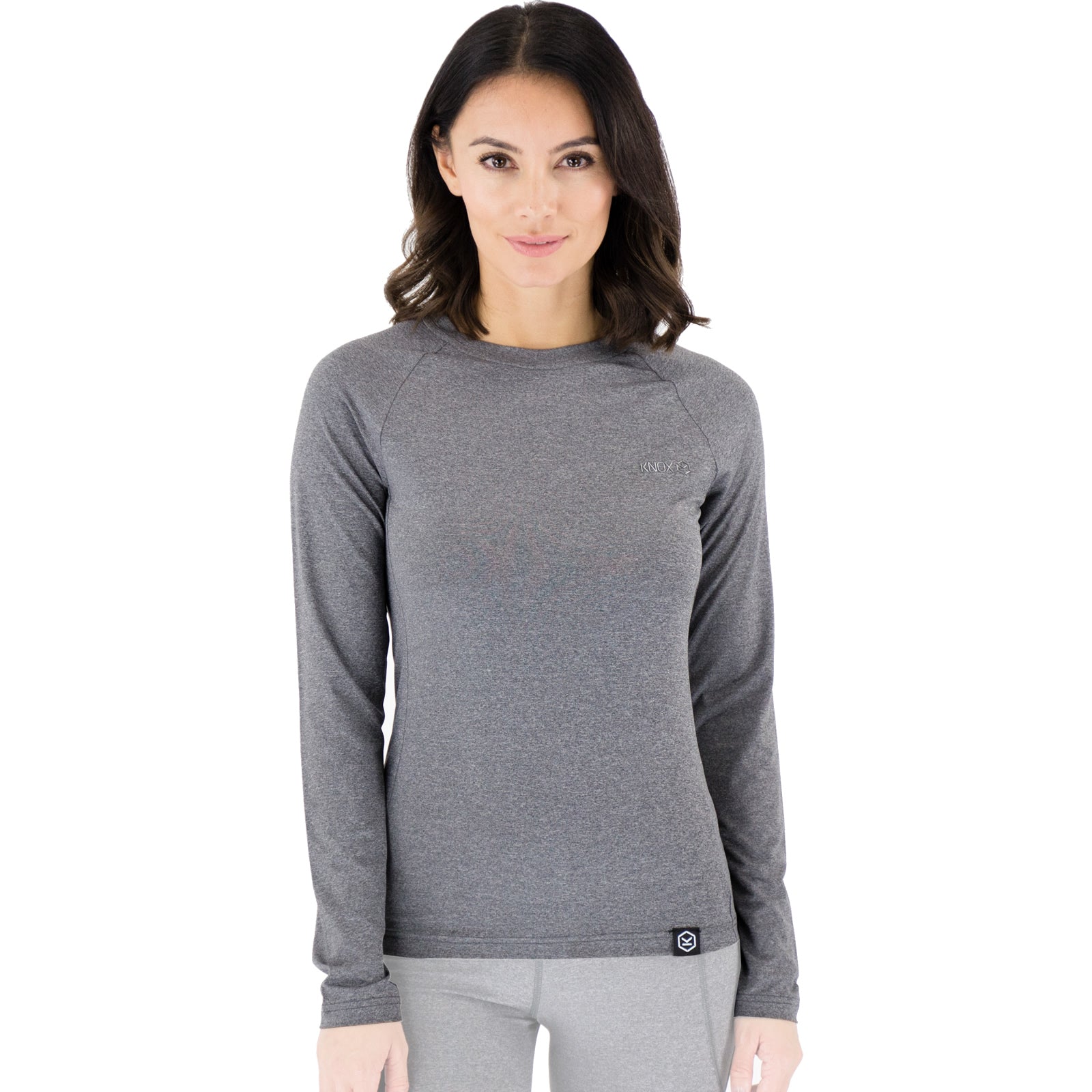 Knox Dry Inside Mia Ladies Long Sleeve Base Layer Top – Grey Knox Dry Inside Mia Ladies Long Sleeve Base Layer Top – Grey