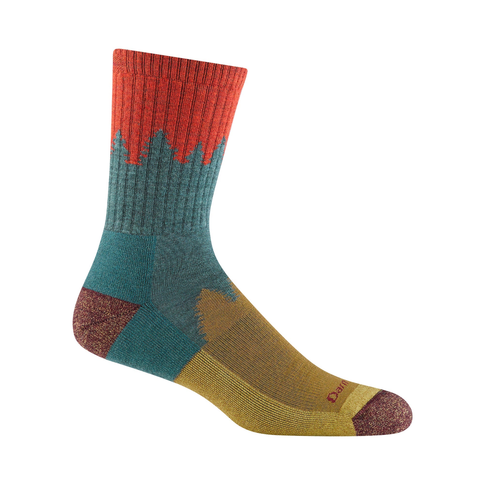 Mens Merino Wool Crew Midweight Seamless Hiking Socks – L Teal