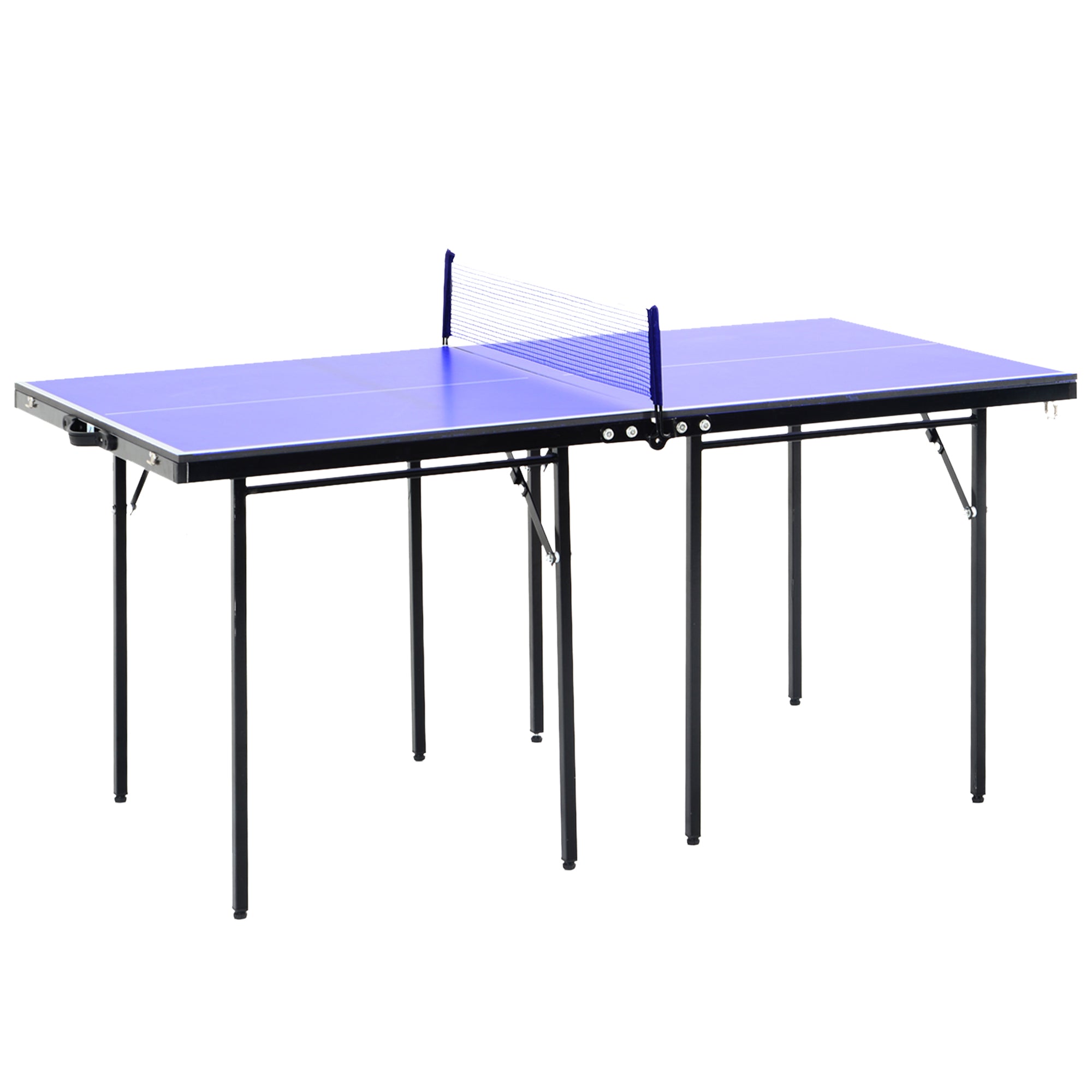 MCL Folding ft Mini Compact Table Tennis Top Ping Pong Table Set Professional Net Games Sports Training Play Blue MCL Folding ft Mini Compact Table Tennis Top Ping Pong Table Set Professional Net Games Sports Training Play Blue