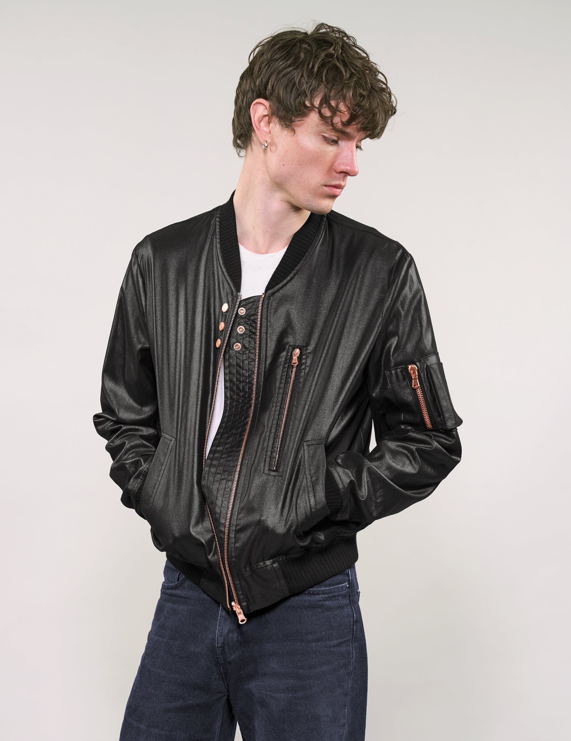 IMMORTAL Sebring Bomber Jacket – Chintz Woven Twill in Black IMMORTAL Sebring Bomber Jacket – Chintz Woven Twill in Black