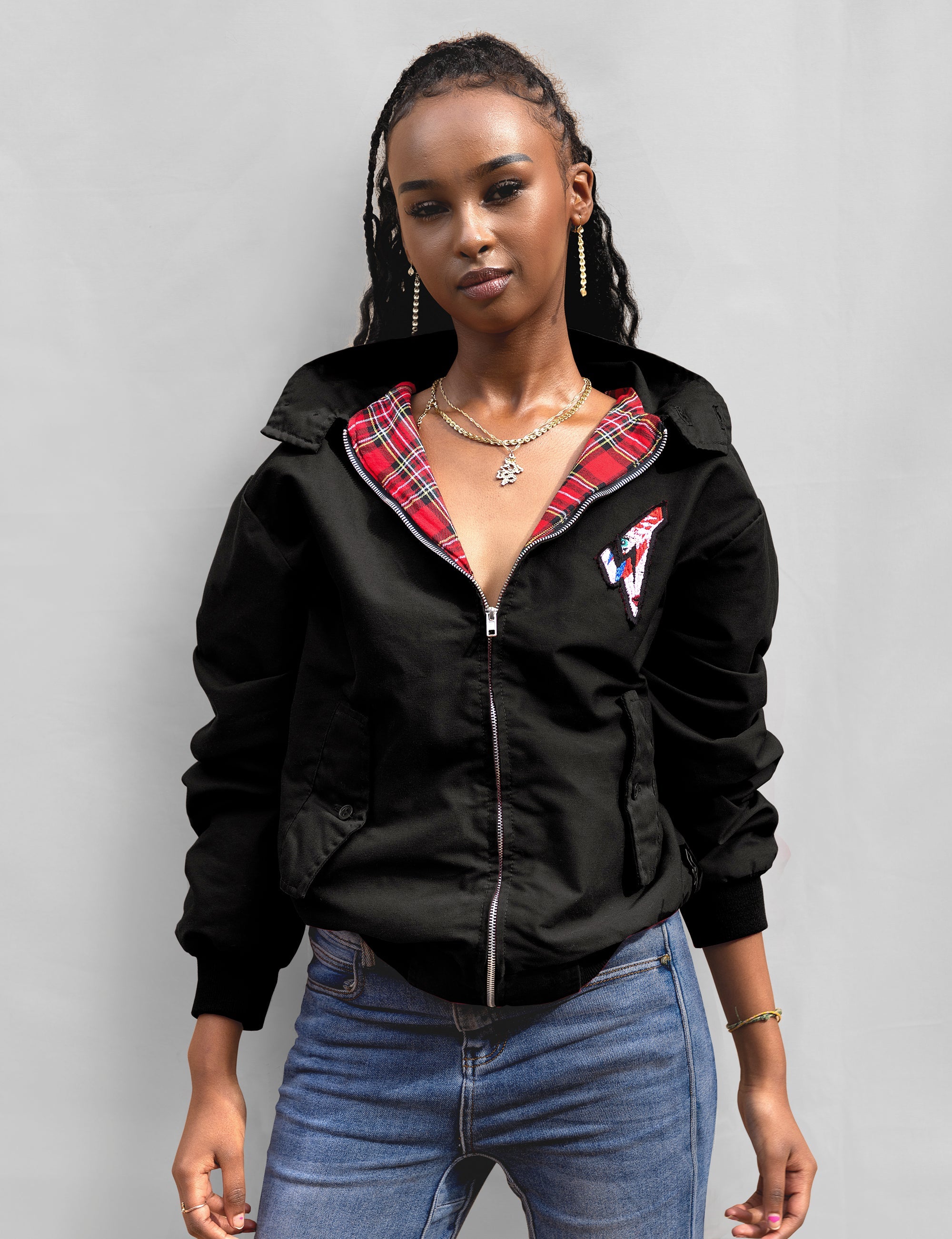 Classic Harrington Jacket in Black – L No Logo