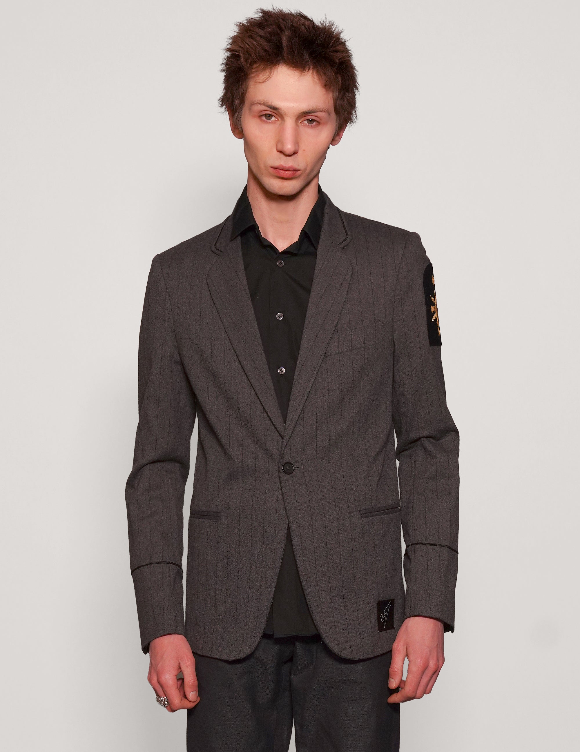 ST Striped Grey Wool Blazer ST Striped Grey Wool Blazer