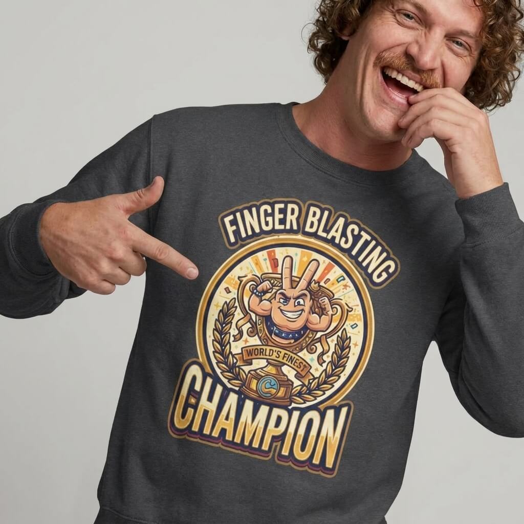 Finger Blasting Champion Funny Sweatshirt Finger Blasting Champion Funny Sweatshirt
