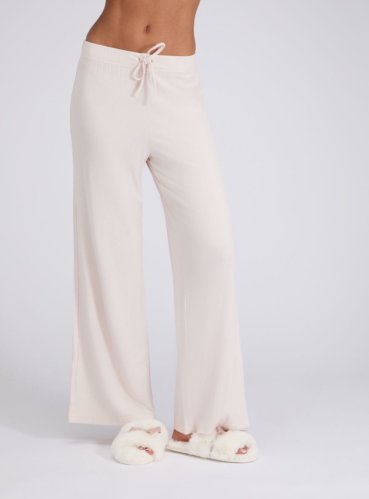 Boux Avenue Ribbed modal pyjama trousers – Stone Boux Avenue Ribbed modal pyjama trousers – Stone
