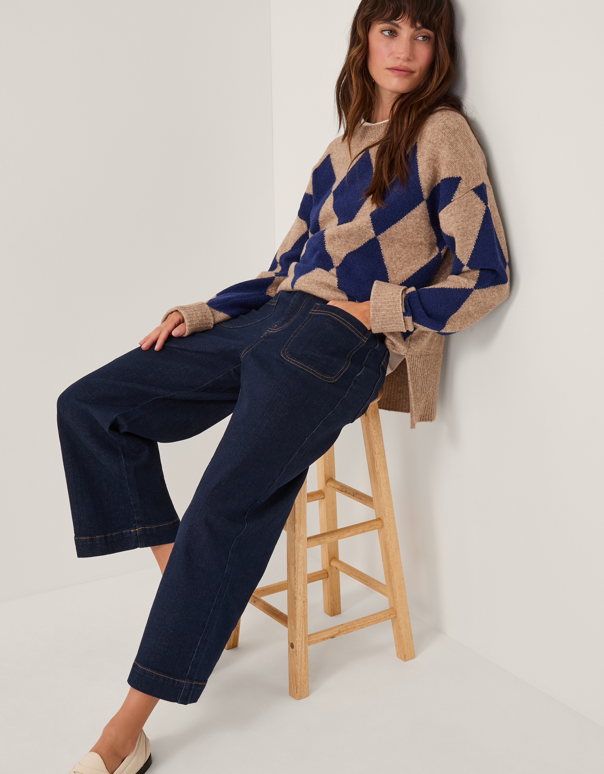 Arlo Regular Cropped Jeans Blue Arlo Regular Cropped Jeans Blue