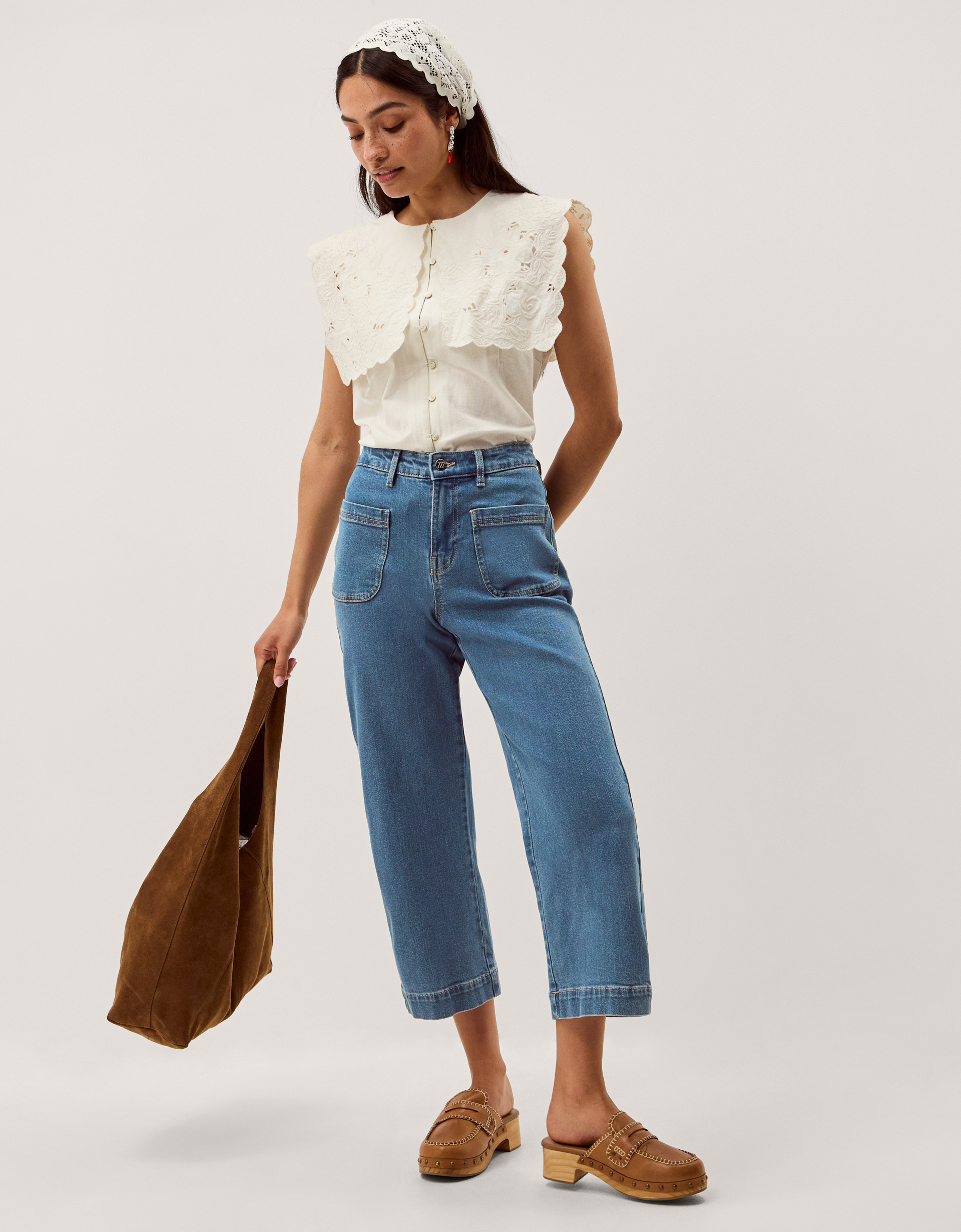 Arlo Regular Cropped Jeans Blue Arlo Regular Cropped Jeans Blue