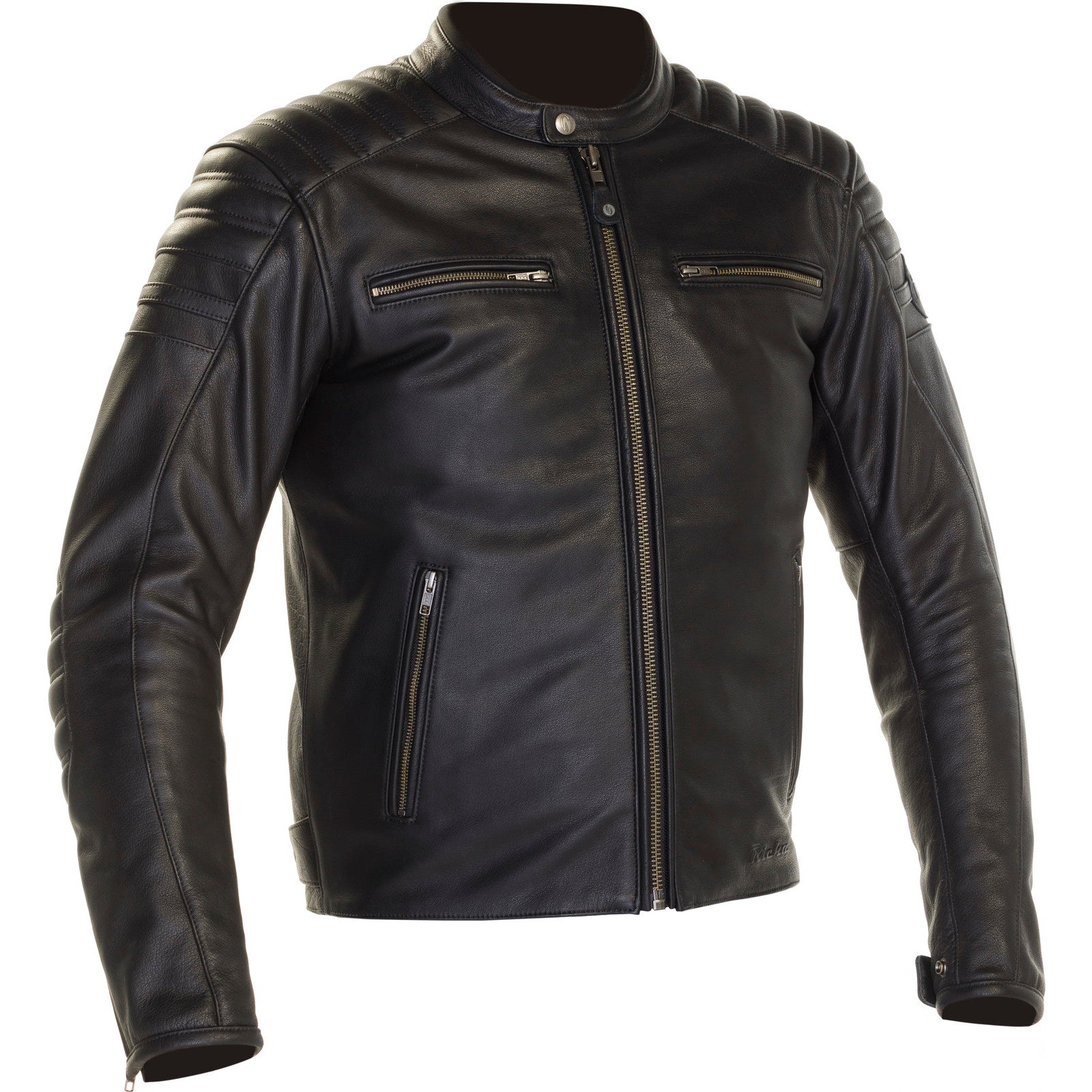 Richa Daytona Leather Motorcycle Jacket – Black ” |