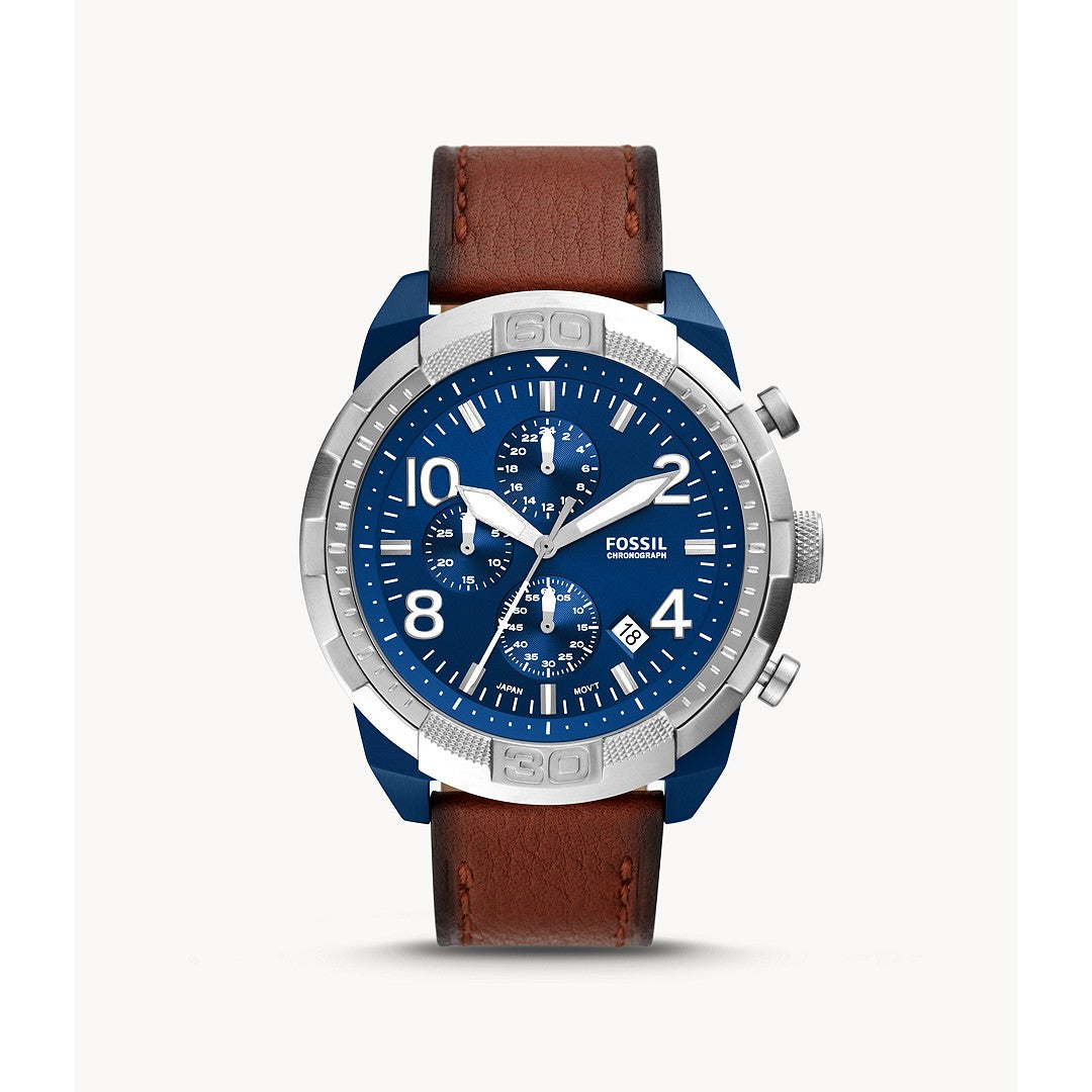 Fossil FS Bronson Men’s Chronograph Quartz Watch Blue Stainless Steel Fossil FS Bronson Men’s Chronograph Quartz Watch Blue Stainless Steel