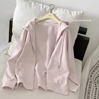 Henley Plain Lace Trim Ribbed Crop Camisole Top Drawstring Waist Mini A-Line Skirt Zip-Up Hoodie Hoodie – Pink Henley Plain Lace Trim Ribbed Crop Camisole Top Drawstring Waist Mini A-Line Skirt Zip-Up Hoodie Hoodie – Pink