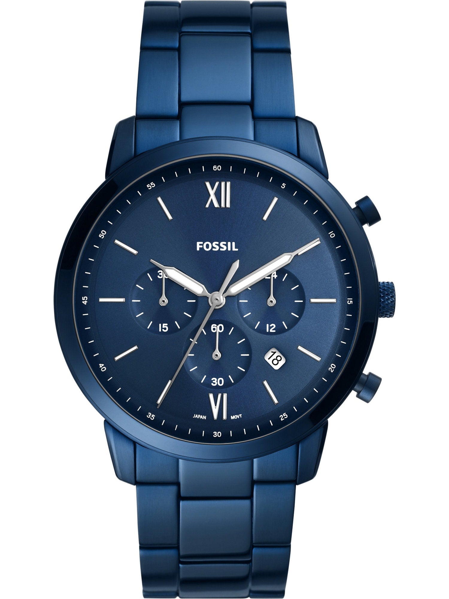 Fossil Neutra Chrono Men’s Chronograph Watch Blue Dial, Stainless Steel