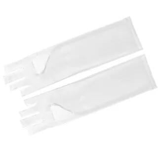 WGOMM – Fingerless Anti UV Gloves for Gel Nail Art Various Designs Long Edition – Plain – White