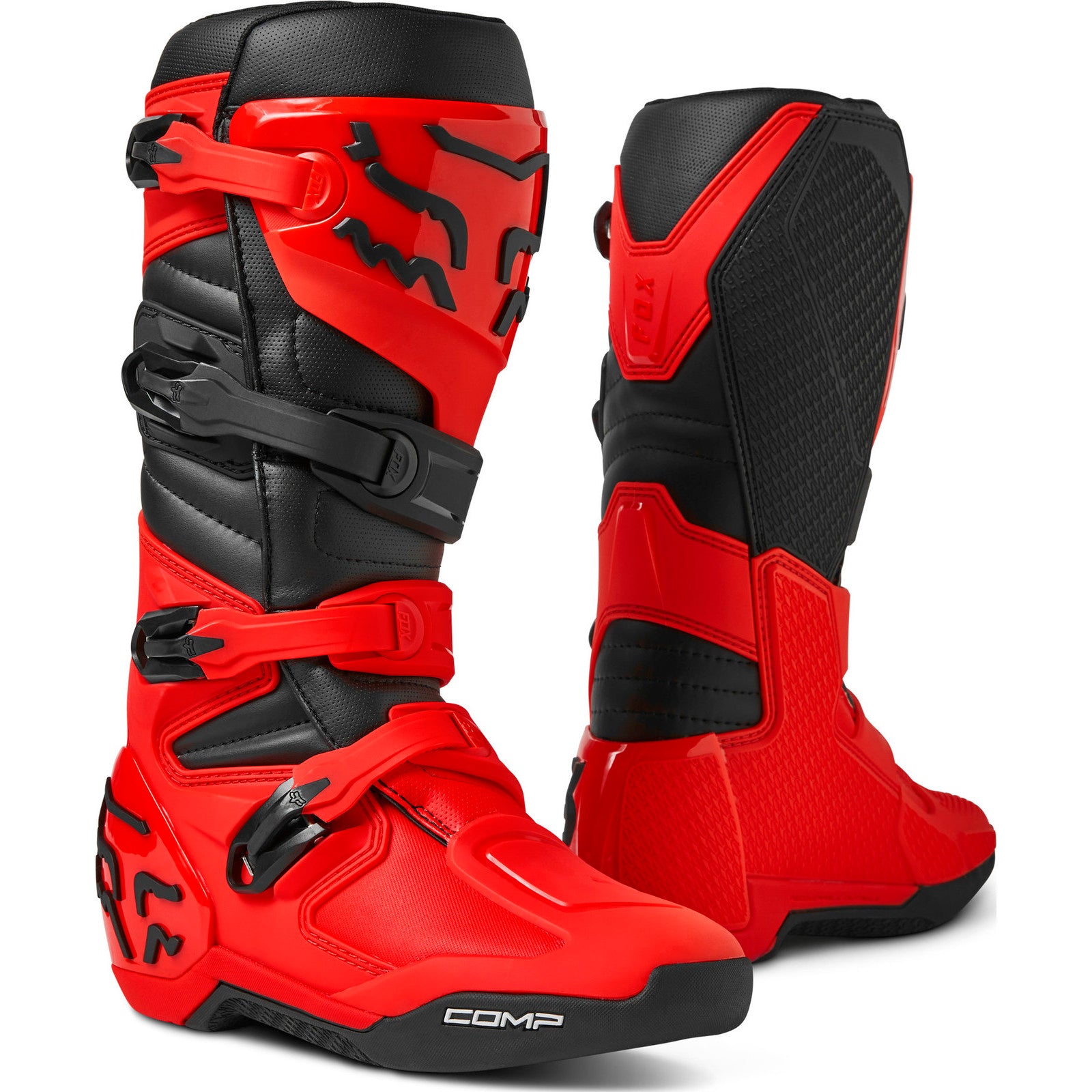 Fox Racing Comp Flo Red Motocross Boots – Flo Red | Fox Racing Comp Flo Red Motocross Boots – Flo Red |