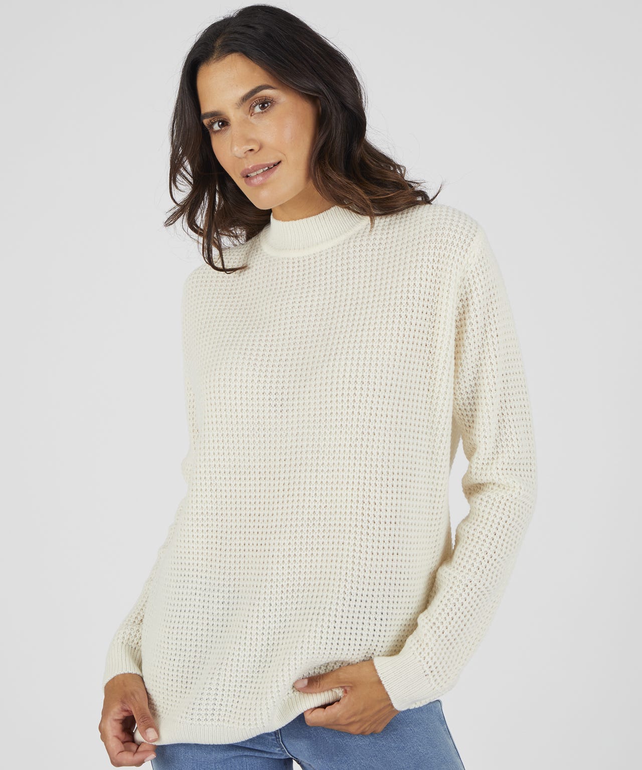 Damart Waffle Turtleneck Jumper