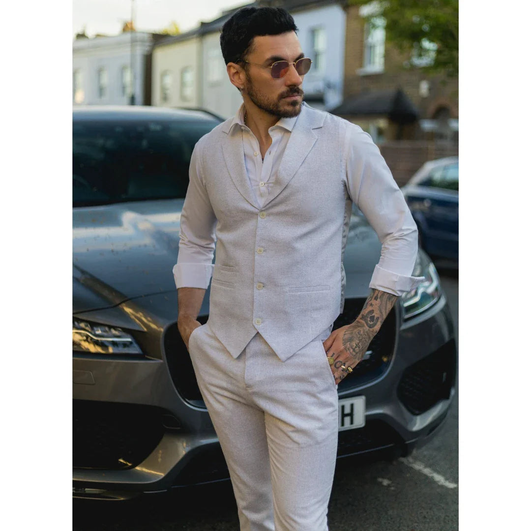 TP- – Men’s Summer Suit Waistcoat Trousers Linen Formal Light Grey Wedding – ” Vest ” Trousers TP- – Men’s Summer Suit Waistcoat Trousers Linen Formal Light Grey Wedding – ” Vest ” Trousers