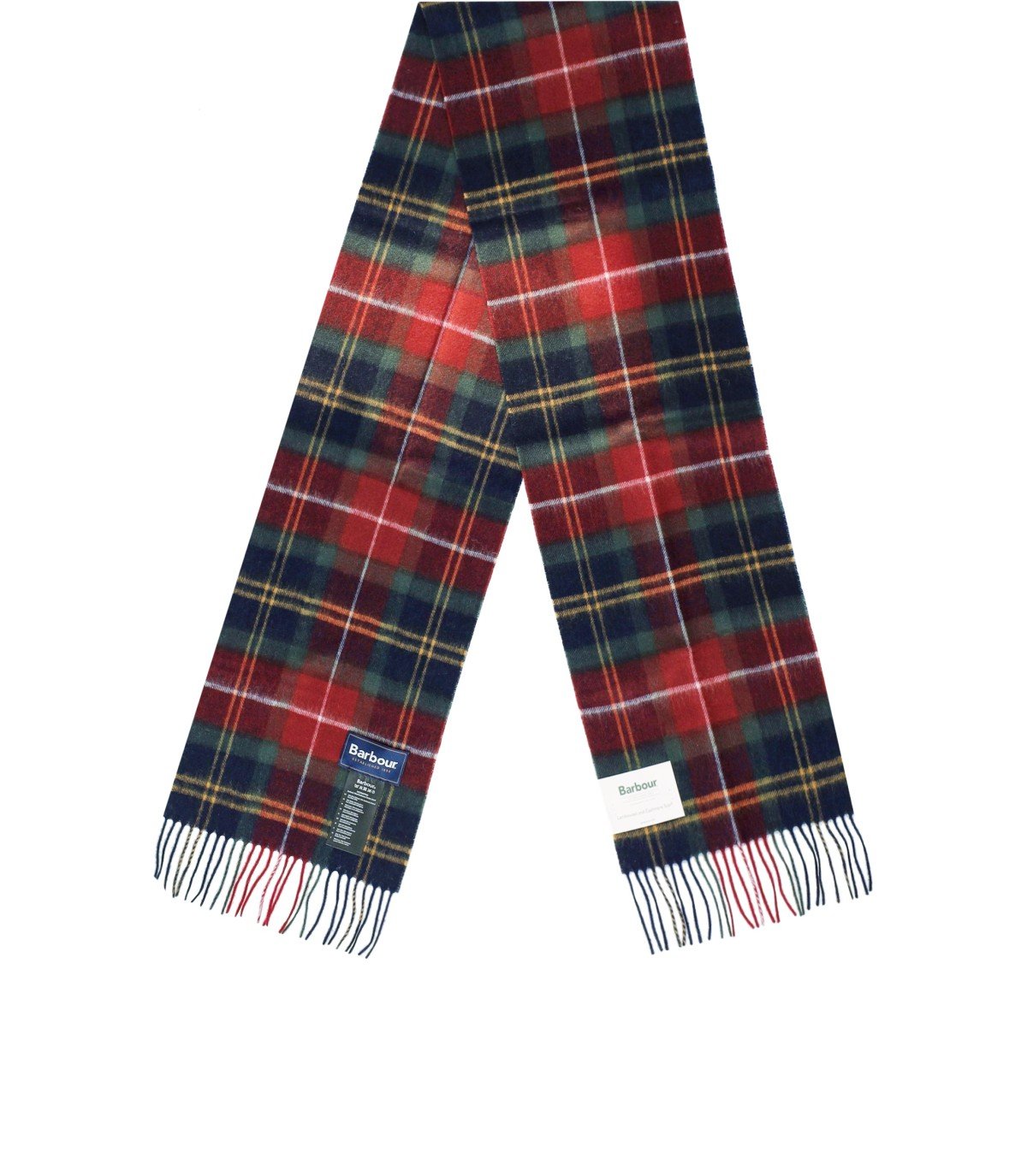 BARBOUR WOOL CASHMERE WINTERBERRY TARTAN SCARF BARBOUR WOOL CASHMERE WINTERBERRY TARTAN SCARF