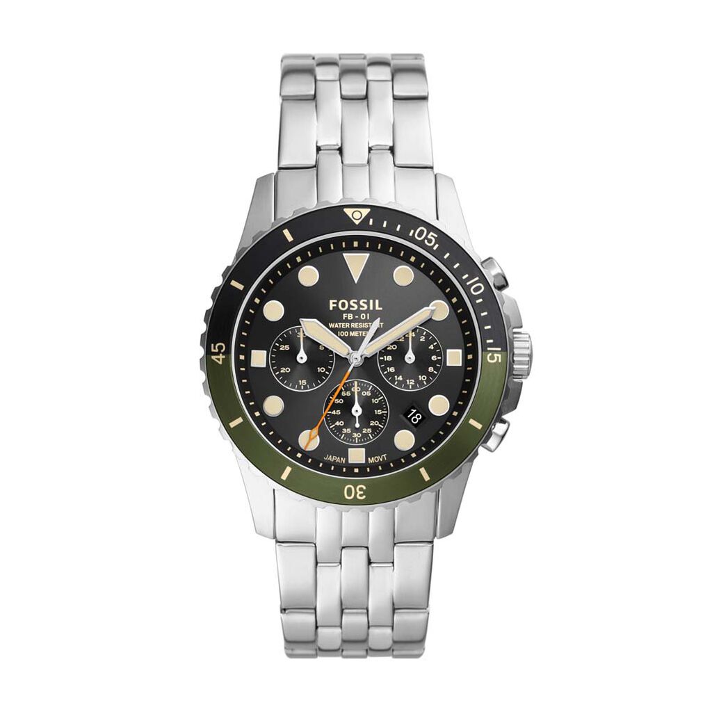 Fossil FB- Chronograph Men’s Watch Black Dial Stainless Steel