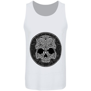 Unorthodox Collective Graphic Skull men’s Vest top in White