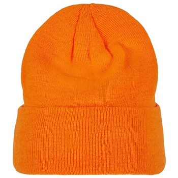 Build Your Brand Heavy Knit men’s Beanie in Orange