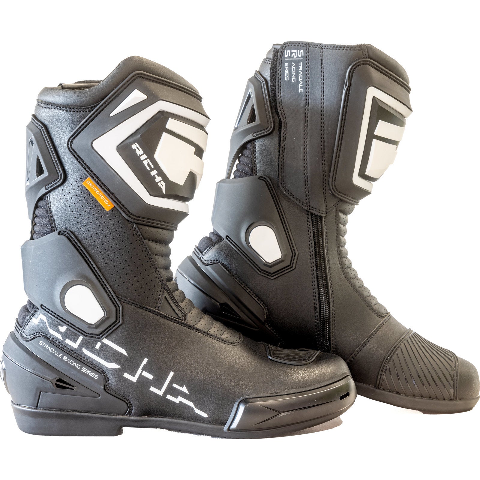 Richa Stradale Motorcycle Boots – Black White – |