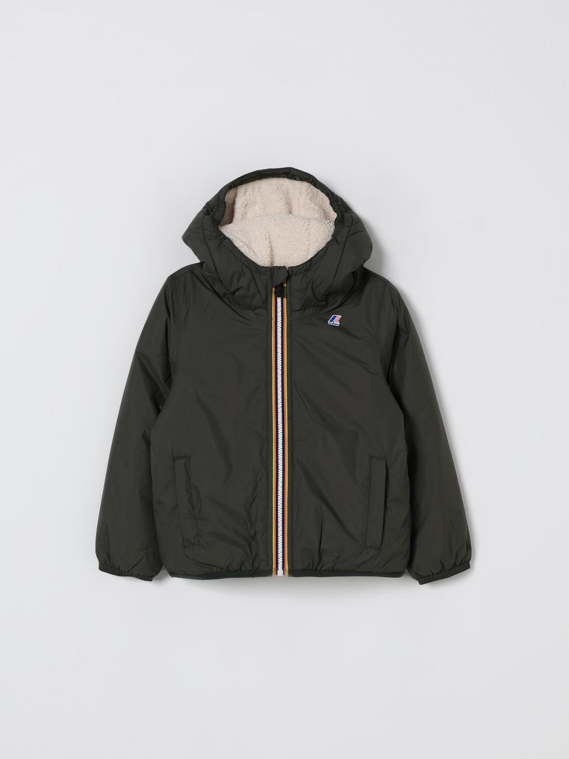 K-WAY Jacket Kids color Military K-WAY Jacket Kids color Military