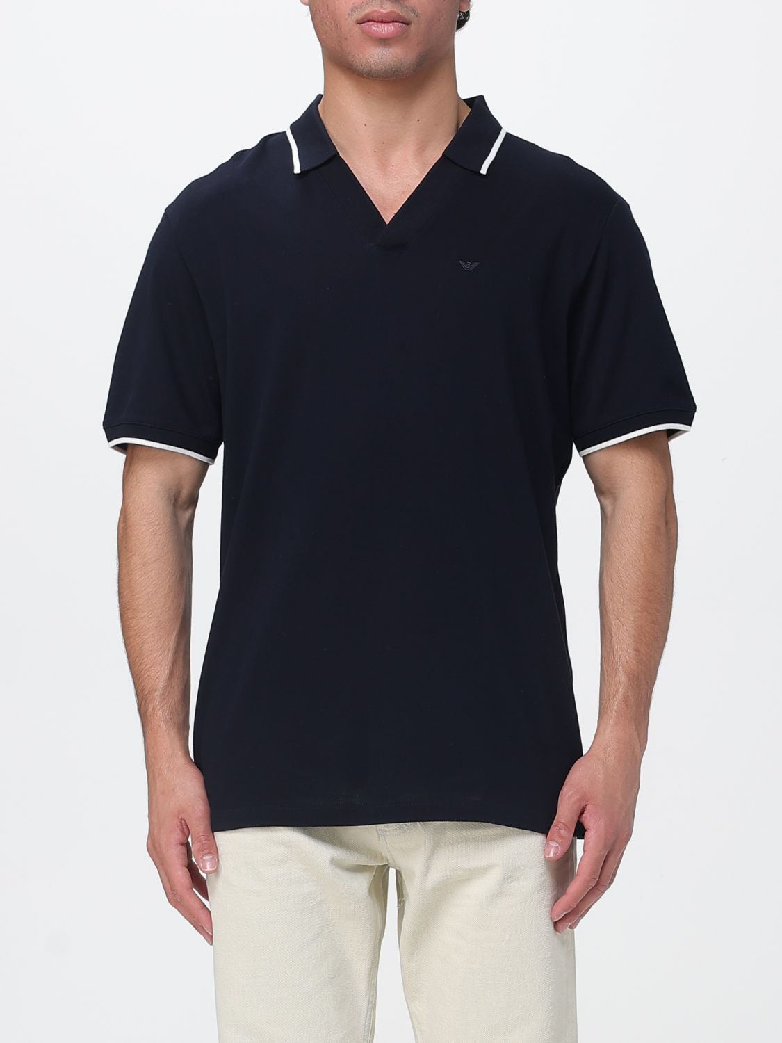 EMPORIO ARMANI Polo Shirt Men color Navy