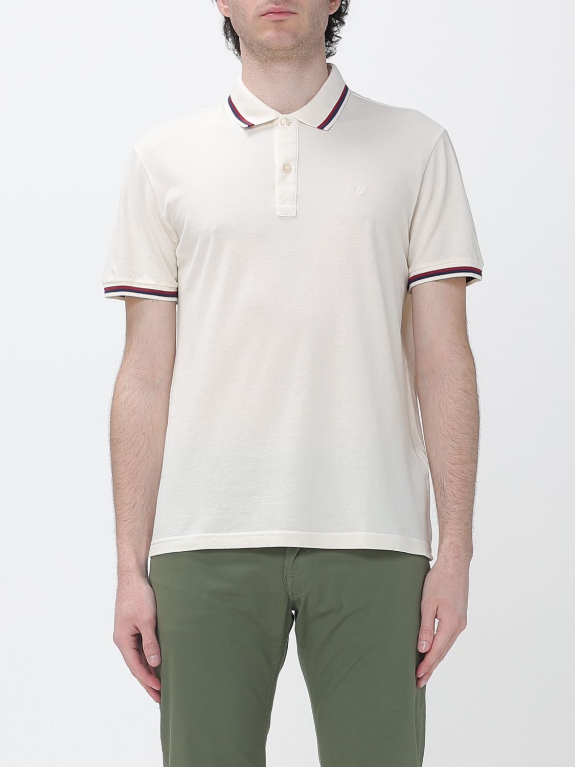 BROOKSFIELD Polo Shirt Men color Yellow Cream BROOKSFIELD Polo Shirt Men color Yellow Cream