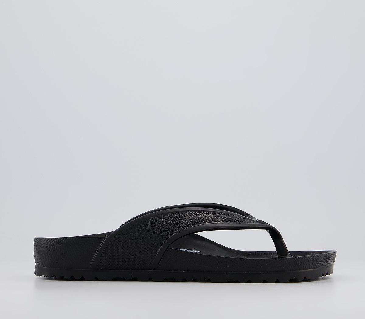Birkenstock Mens Honolulu Toe Thong Sandals M Black, .