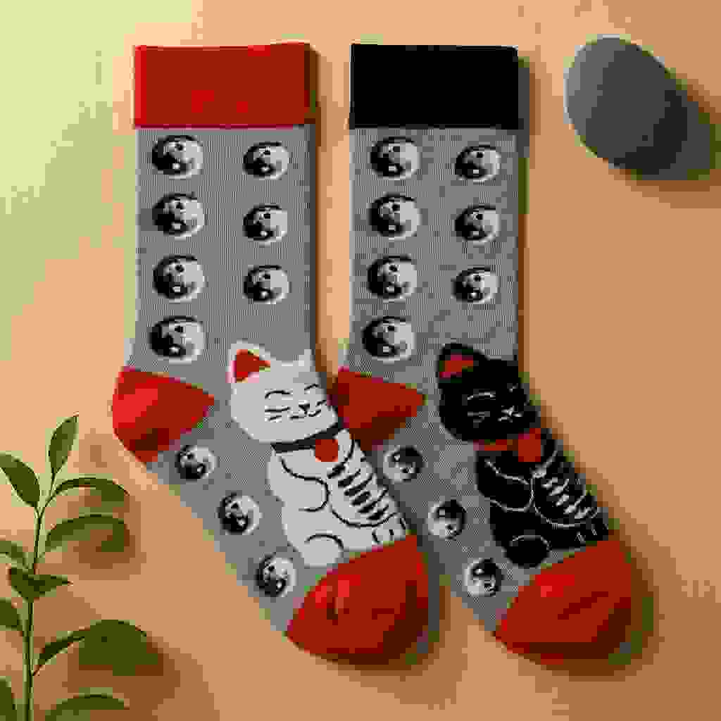 Bamboo Socks, Lucky Cats Small Medium Bamboo Socks, Lucky Cats Small Medium