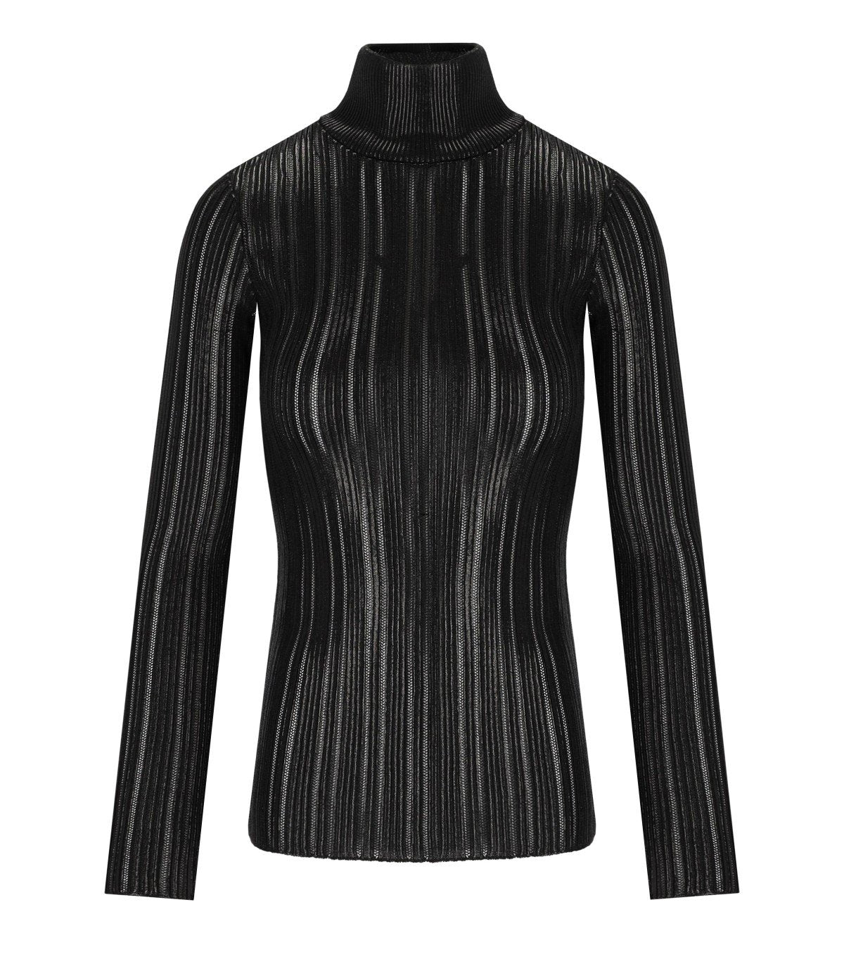 ELISABETTA FRANCHI BLACK TURTLENECK TOP