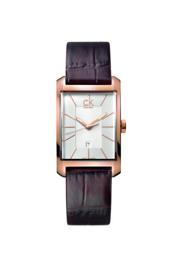 Calvin Klein Men’s Watch Black Dial, Gold Leather Strap, Swiss Quartz Movement