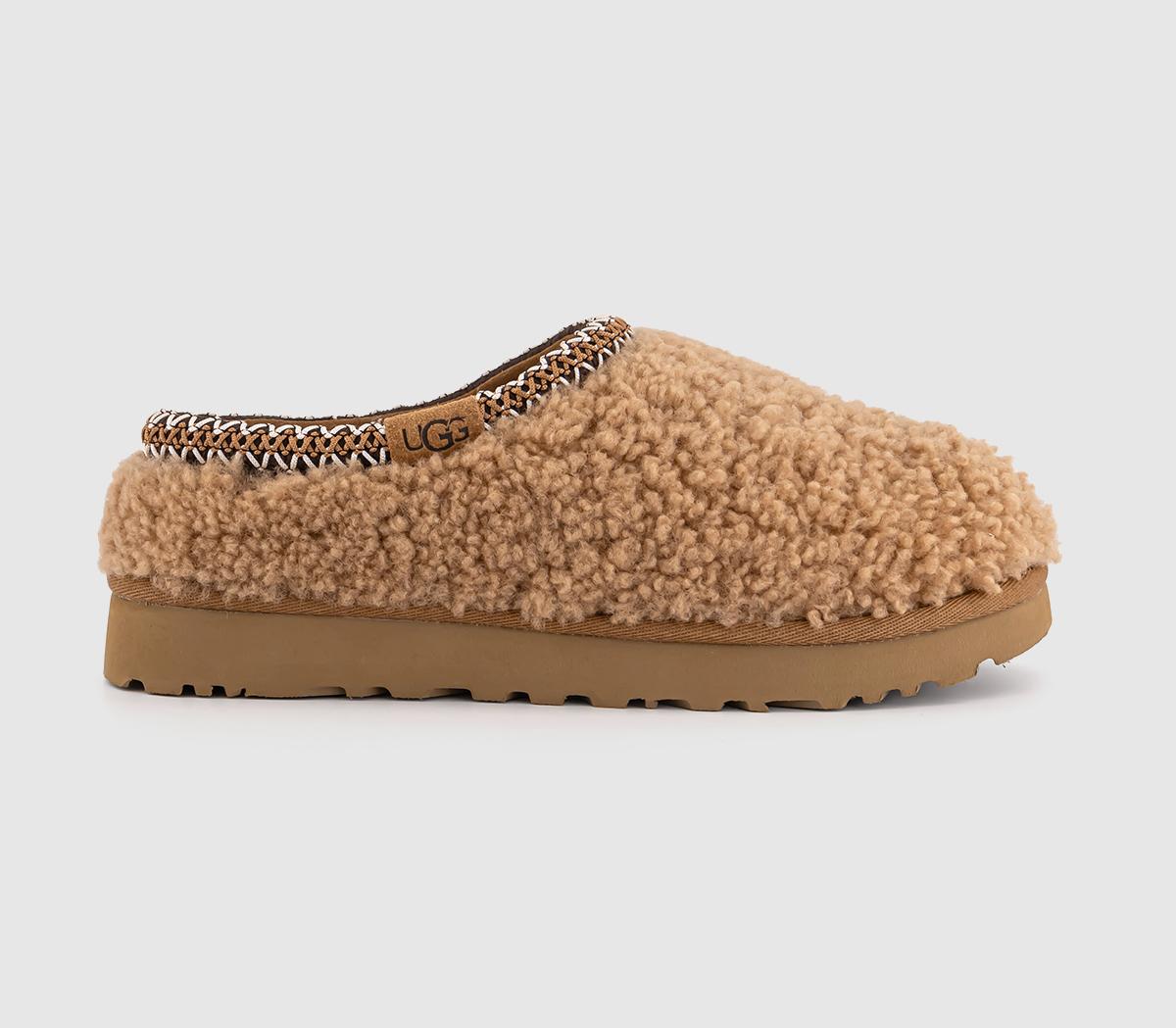 UGG Kids Brown Tasman Maxi Curly Slippers, Size: UGG Kids Brown Tasman Maxi Curly Slippers, Size: