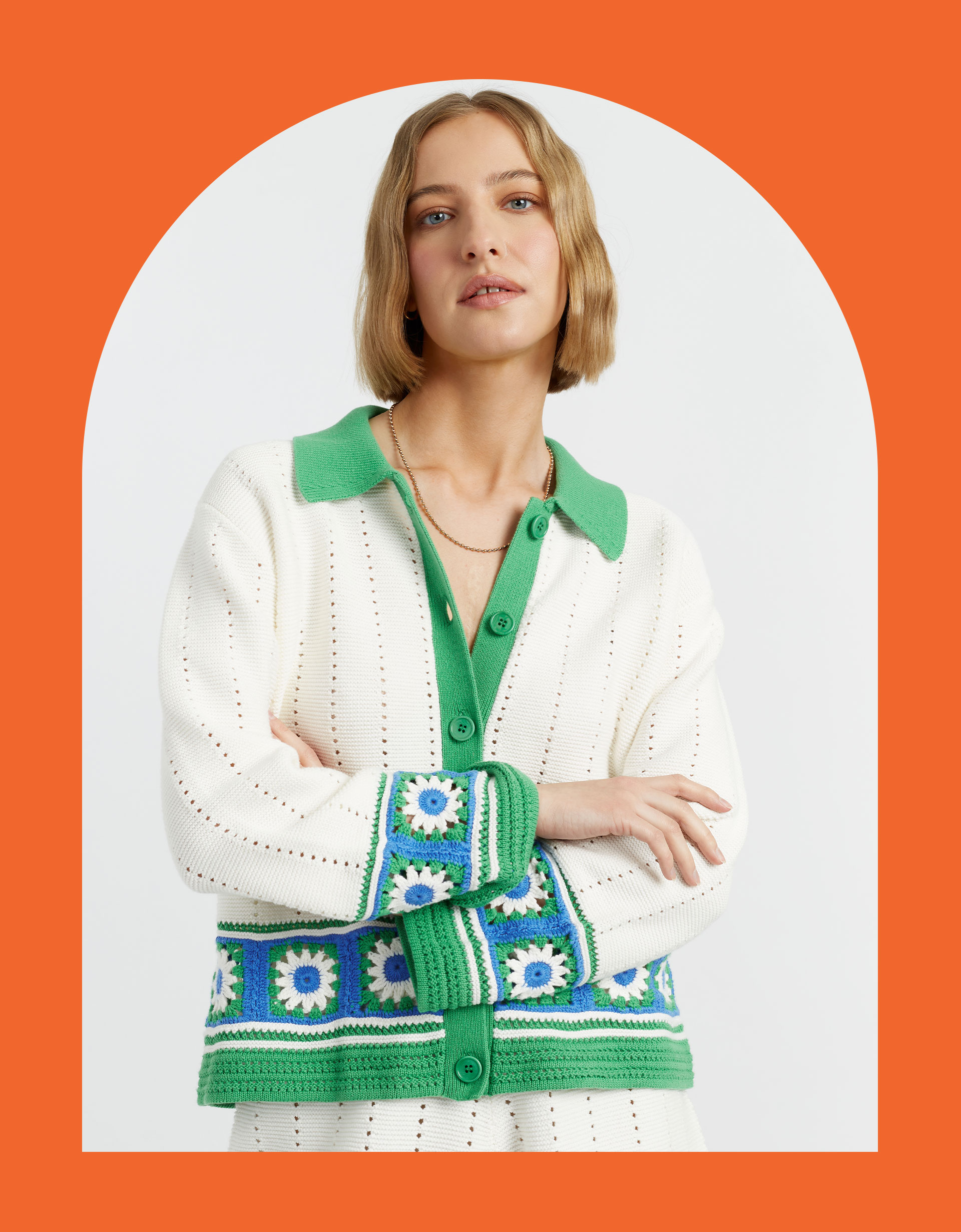 Chinti & Parker Hand Crochet Shirt Multi Chinti & Parker Hand Crochet Shirt Multi