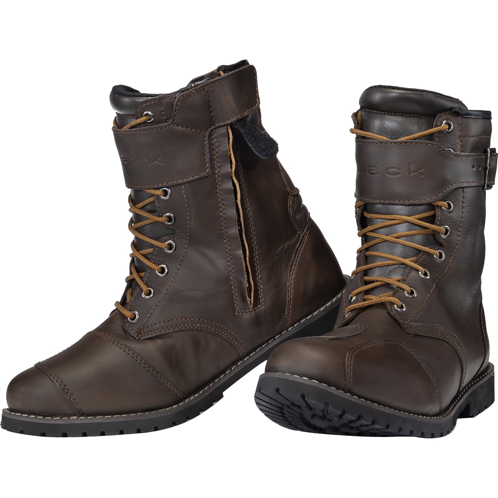 Black Heritage Leather Motorcycle Boots – Brown | Black Heritage Leather Motorcycle Boots – Brown |